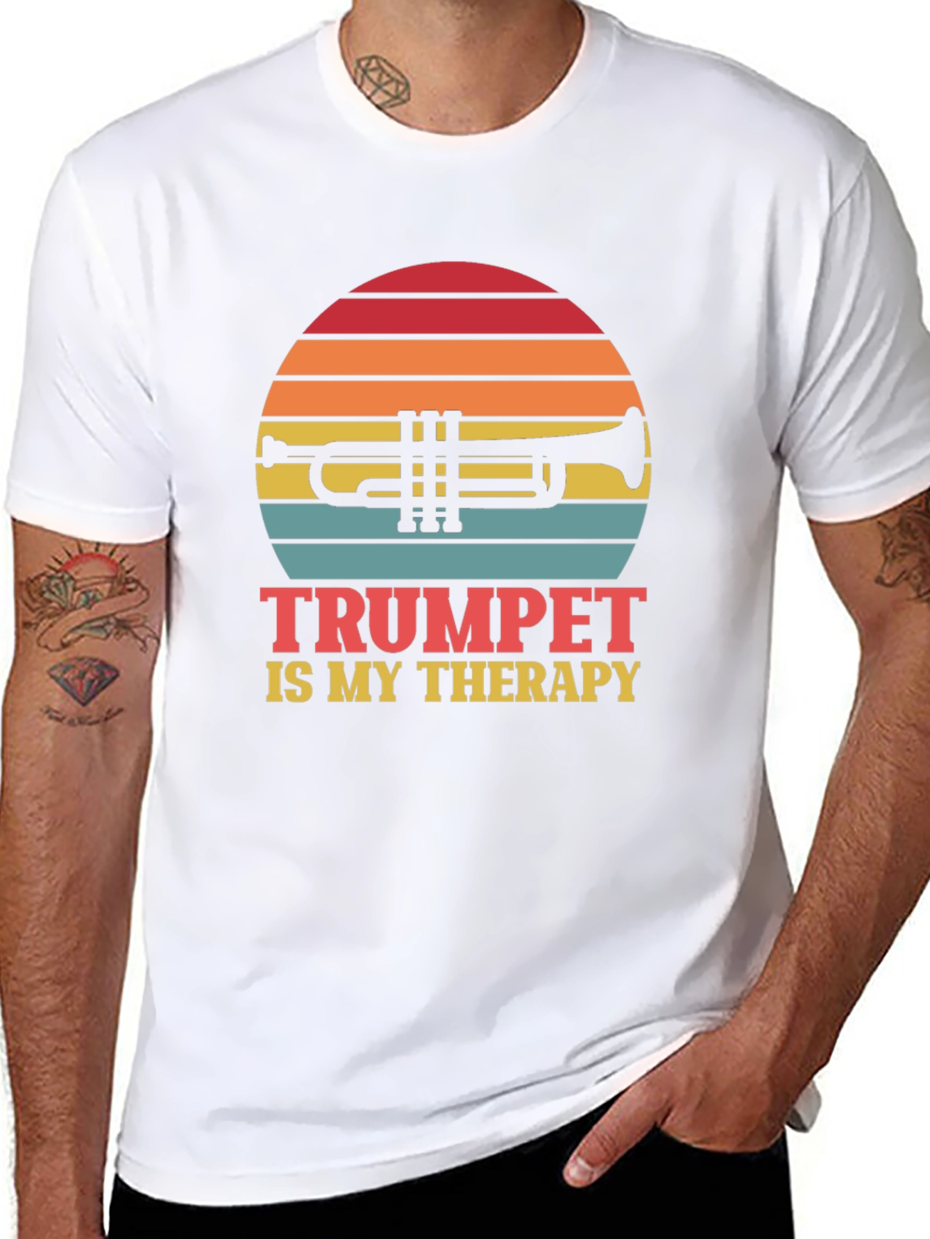 Trumpet Is My Therapy T-Shirt Musician Tee