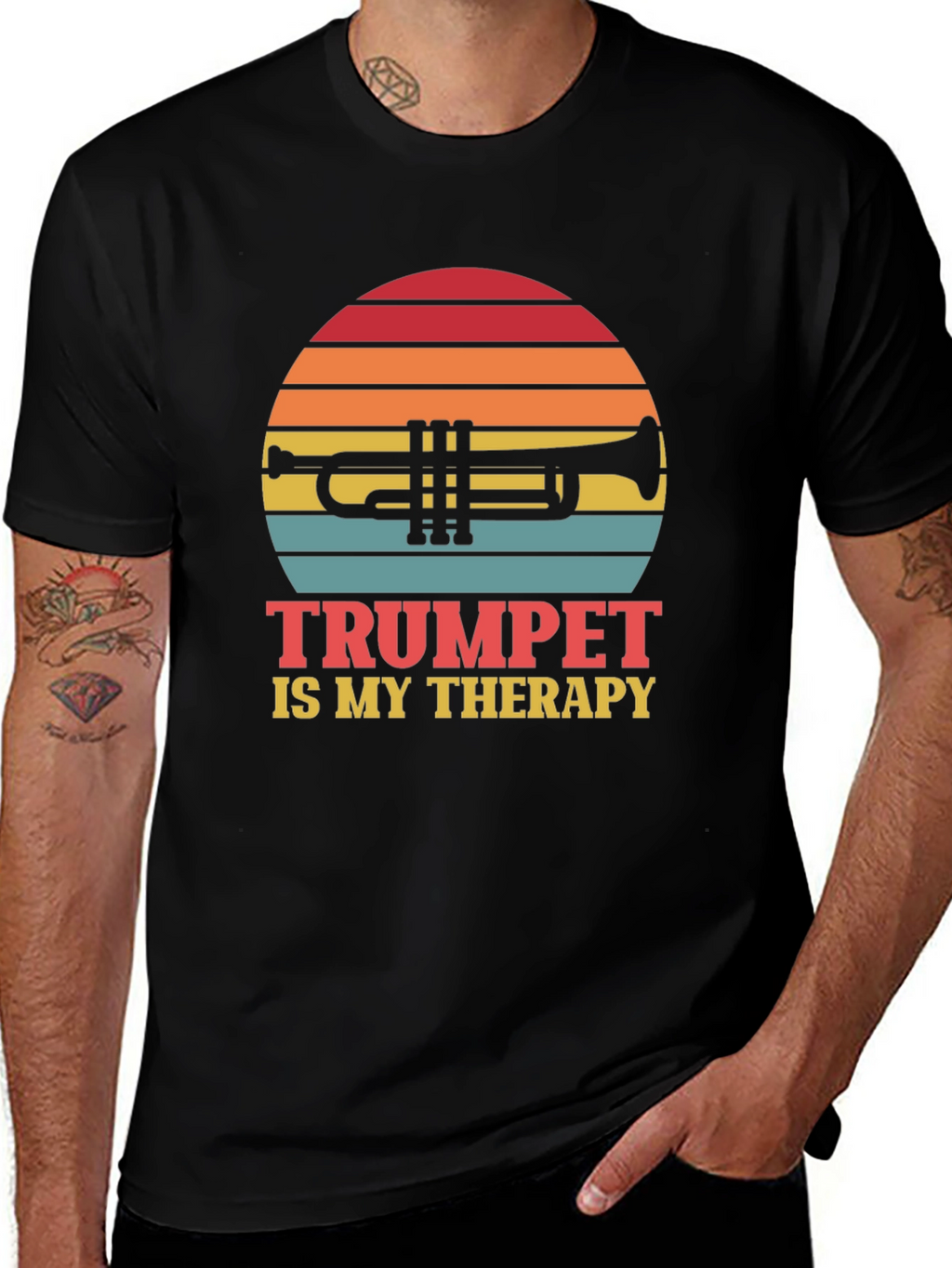 Trumpet Is My Therapy T-Shirt Musician Tee