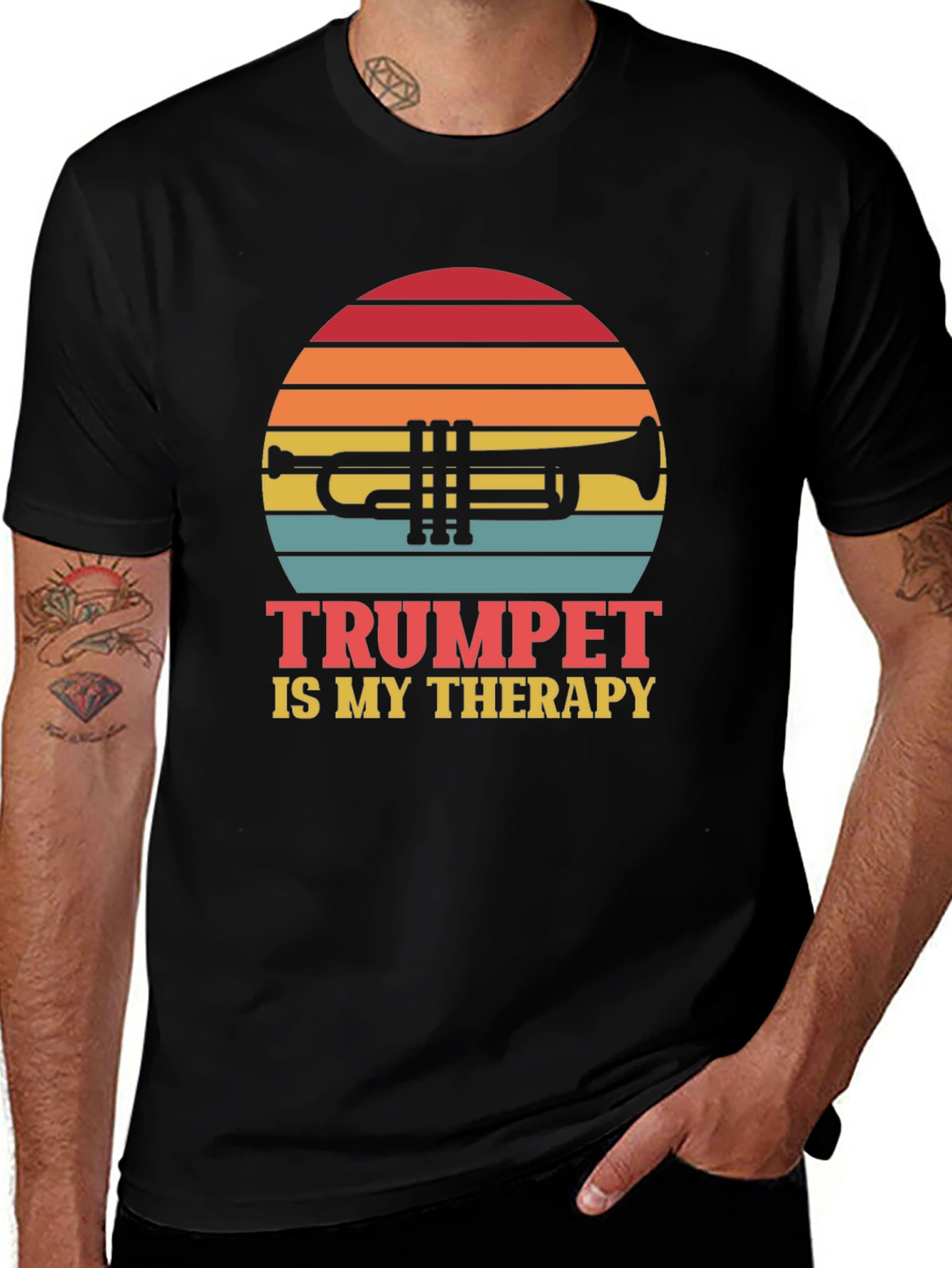 Trumpet Is My Therapy T-Shirt Musician Tee