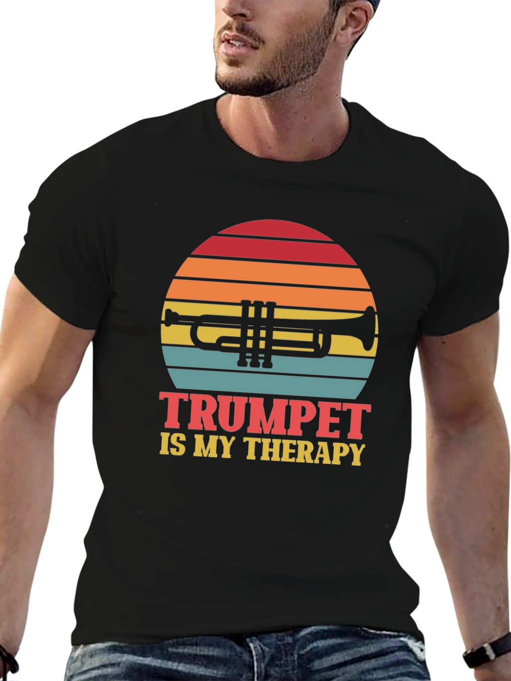 Trumpet Is My Therapy T-Shirt Musician Tee