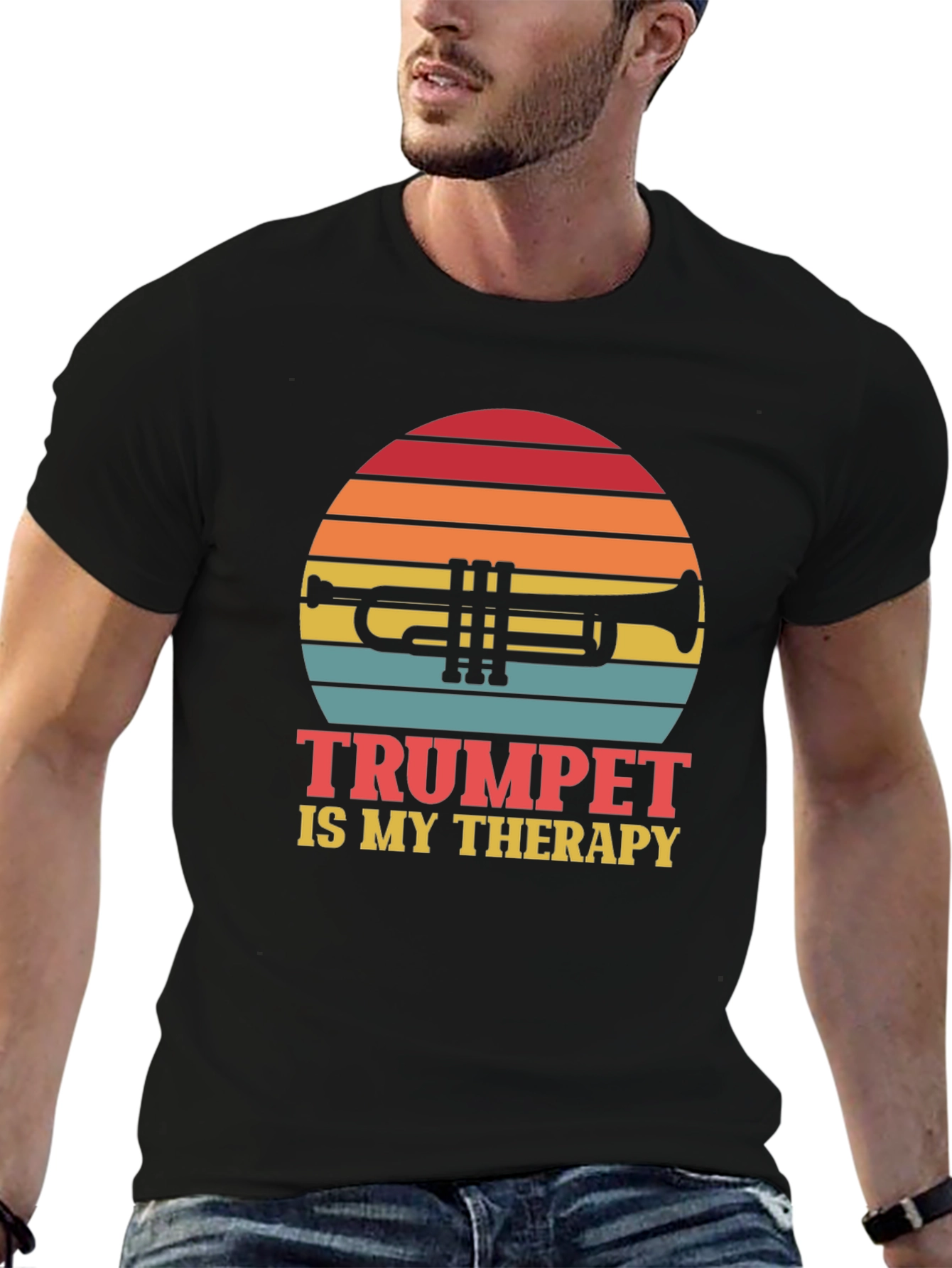 Trumpet Is My Therapy T-Shirt Musician Tee