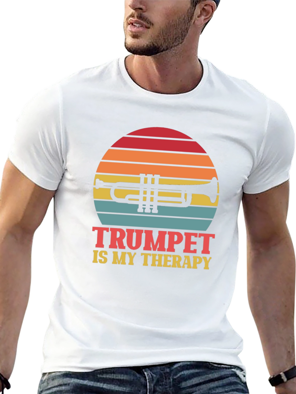 Trumpet Is My Therapy T-Shirt Musician Tee