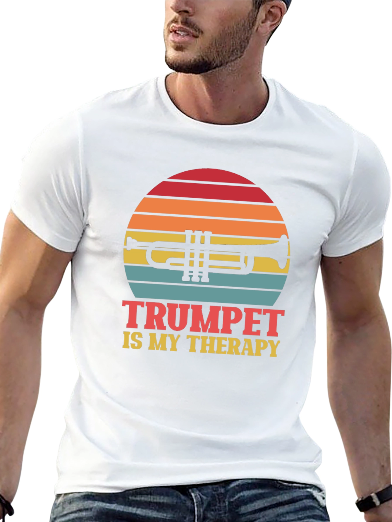 Trumpet Is My Therapy T-Shirt Musician Tee