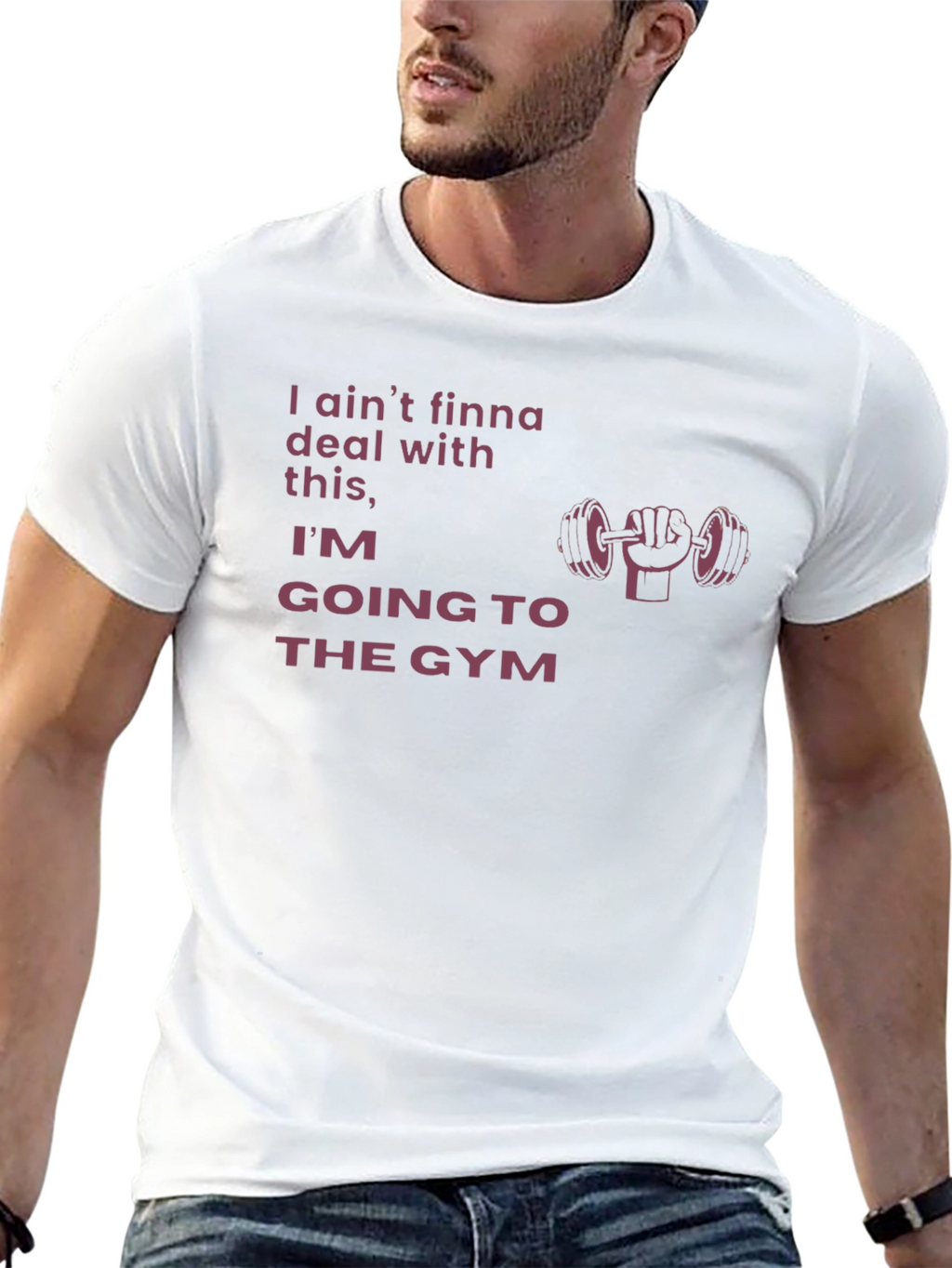 Gym Motivation T-Shirt - Aint Finna Deal With This!