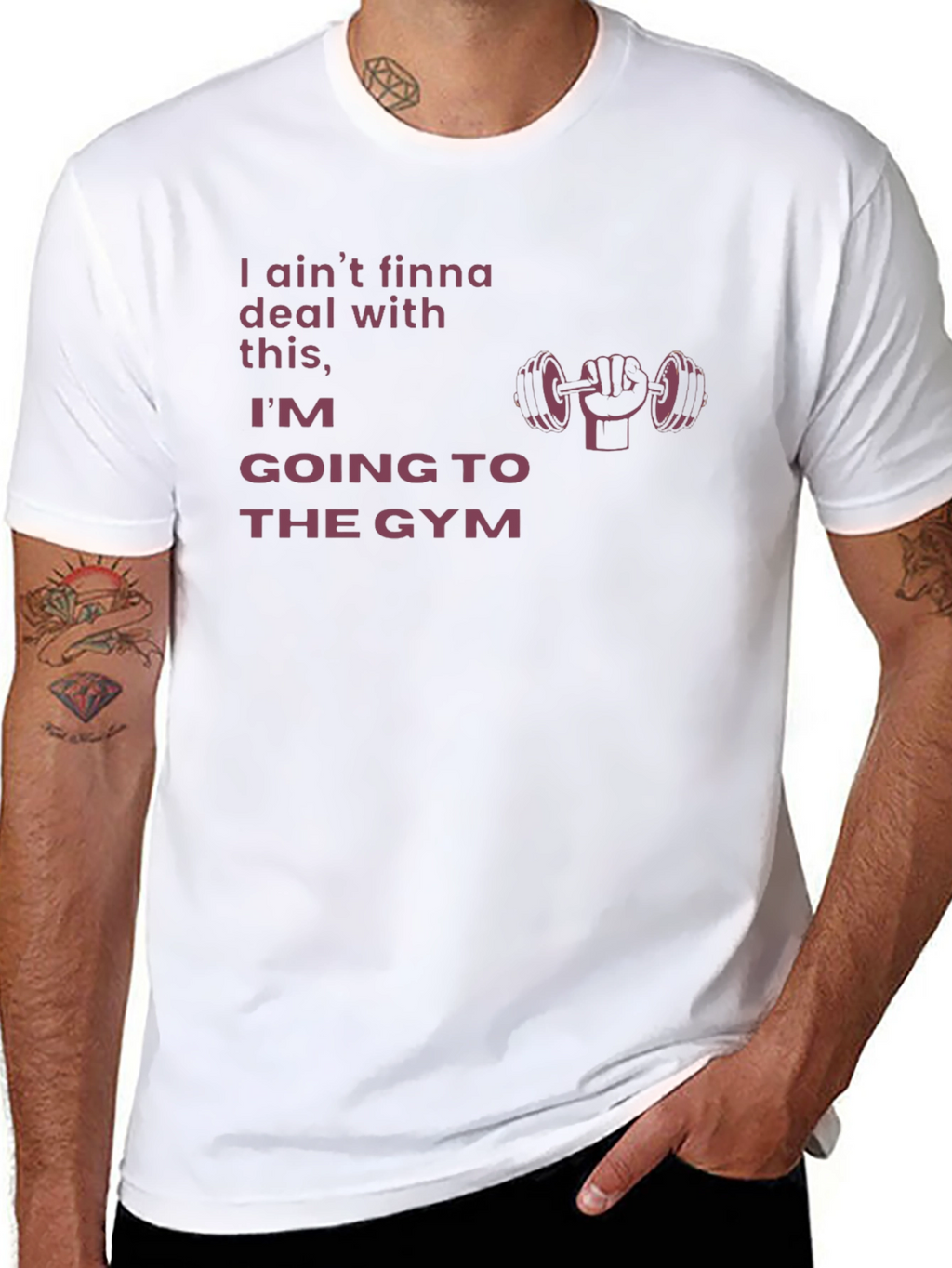 Gym Motivation T-Shirt - Aint Finna Deal With This!