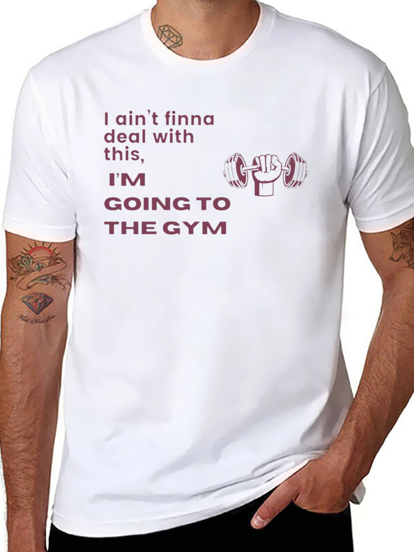 Gym Motivation T-Shirt - Aint Finna Deal With This!
