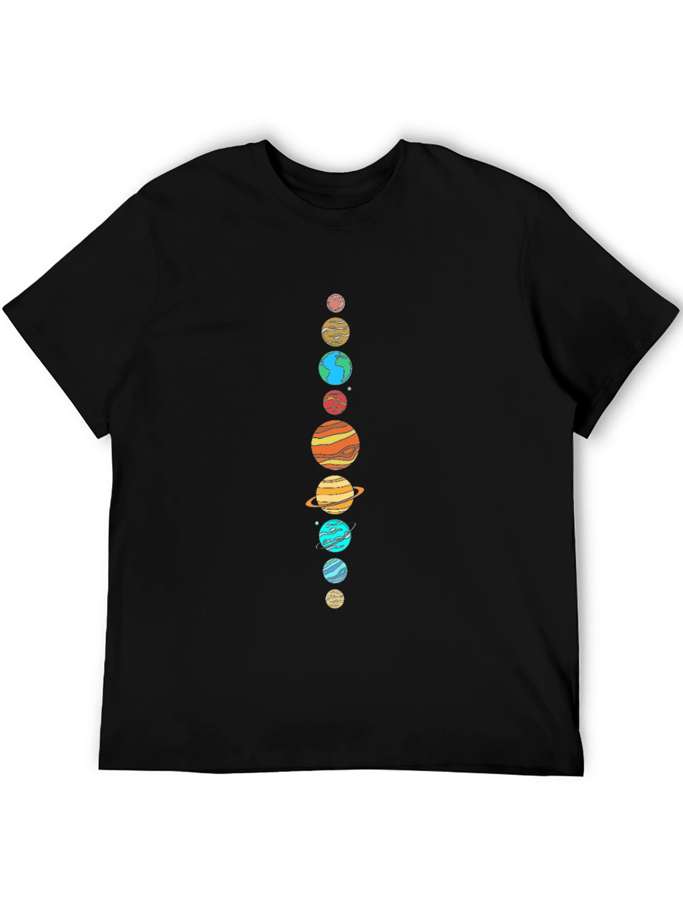 Planets Graphic Tee - Space Lovers Black T-Shirt