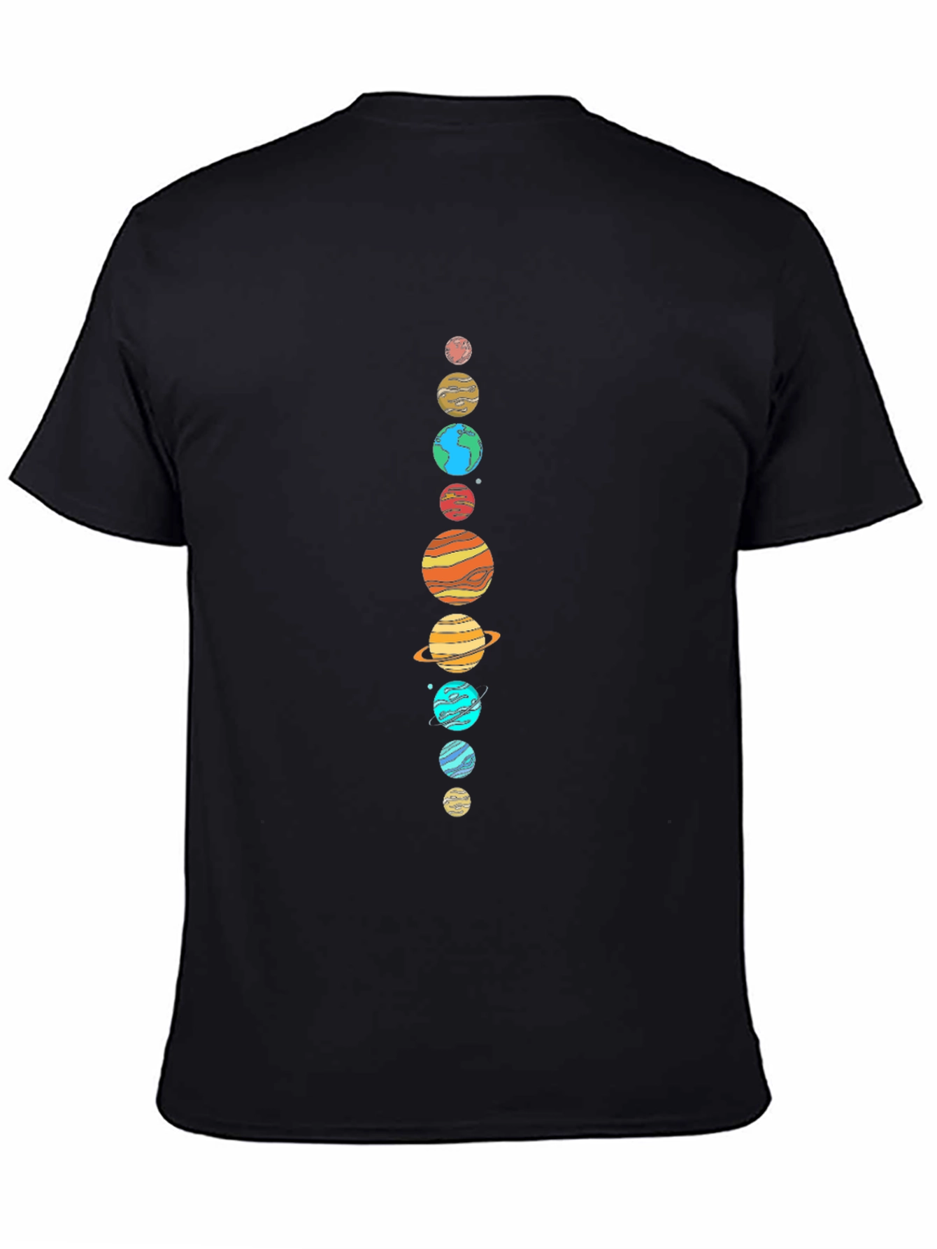 Planets Graphic Tee - Space Lovers Black T-Shirt