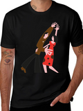 Retro Dance Couple Graphic Tee - Classic Style
