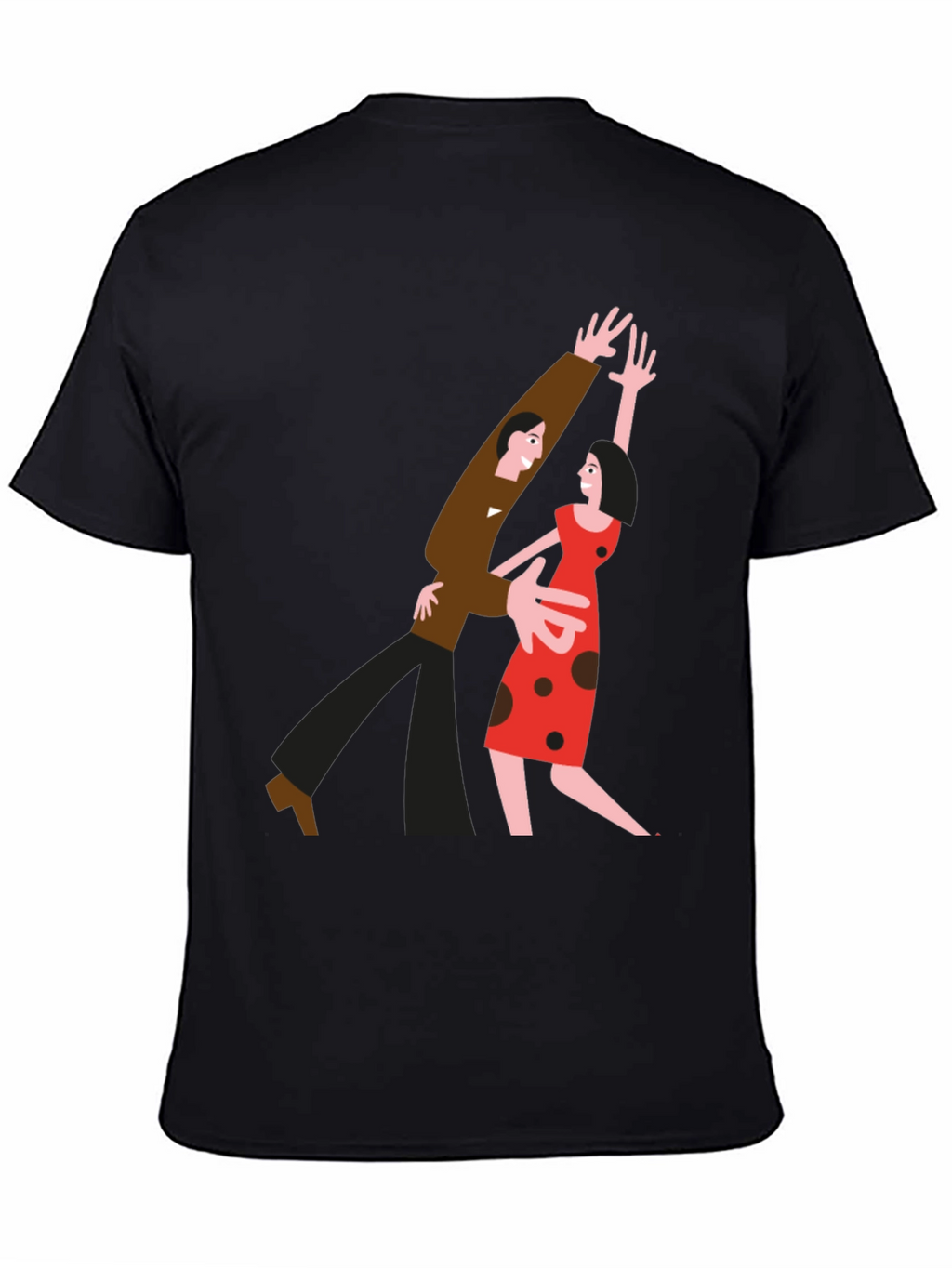 Retro Dance Couple Graphic Tee - Classic Style
