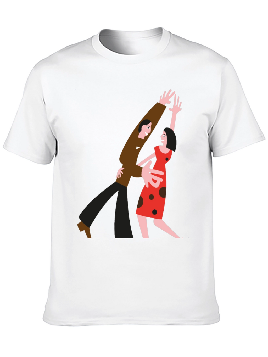 Retro Dance Couple Graphic Tee - Classic Style