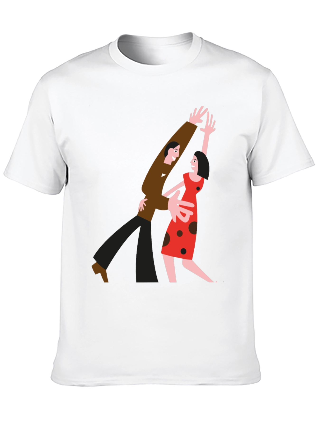 Retro Dance Couple Graphic Tee - Classic Style