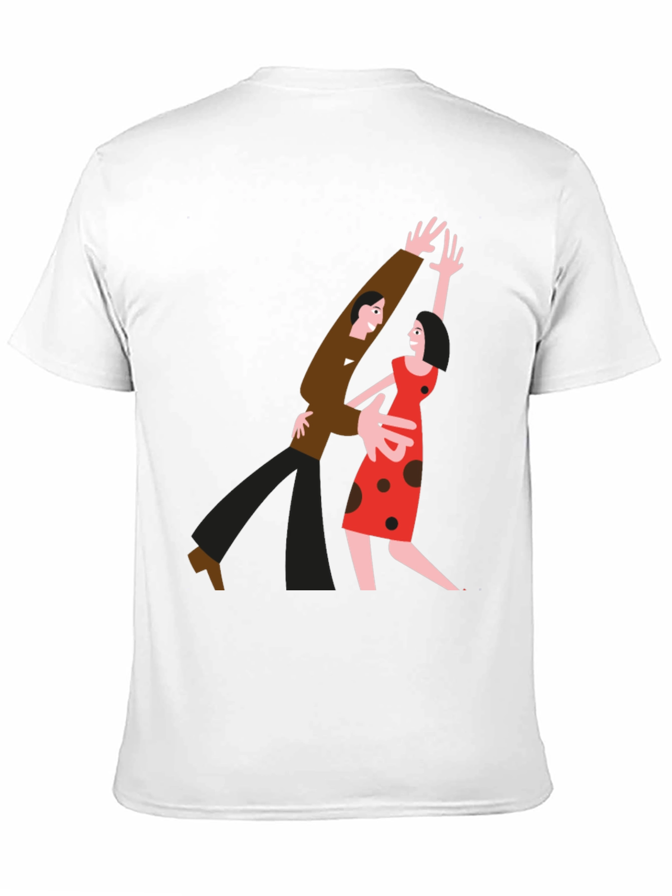 Retro Dance Couple Graphic Tee - Classic Style