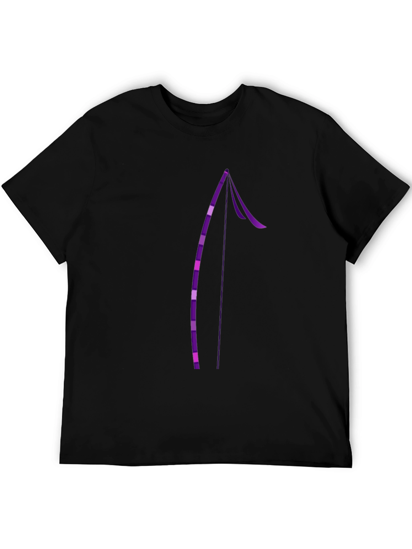Stylish Black Tee with Purple Arrow Design