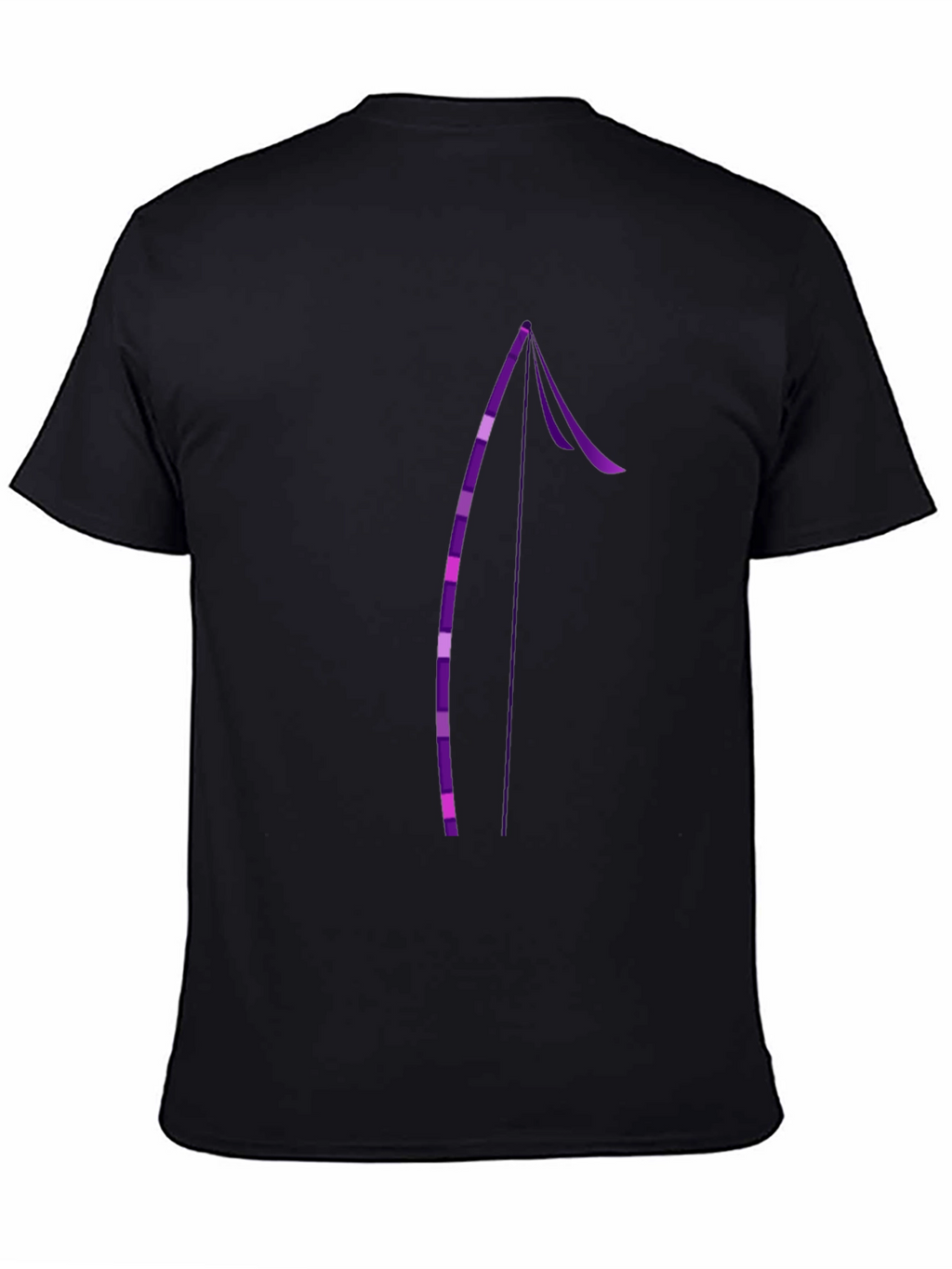 Stylish Black Tee with Purple Arrow Design