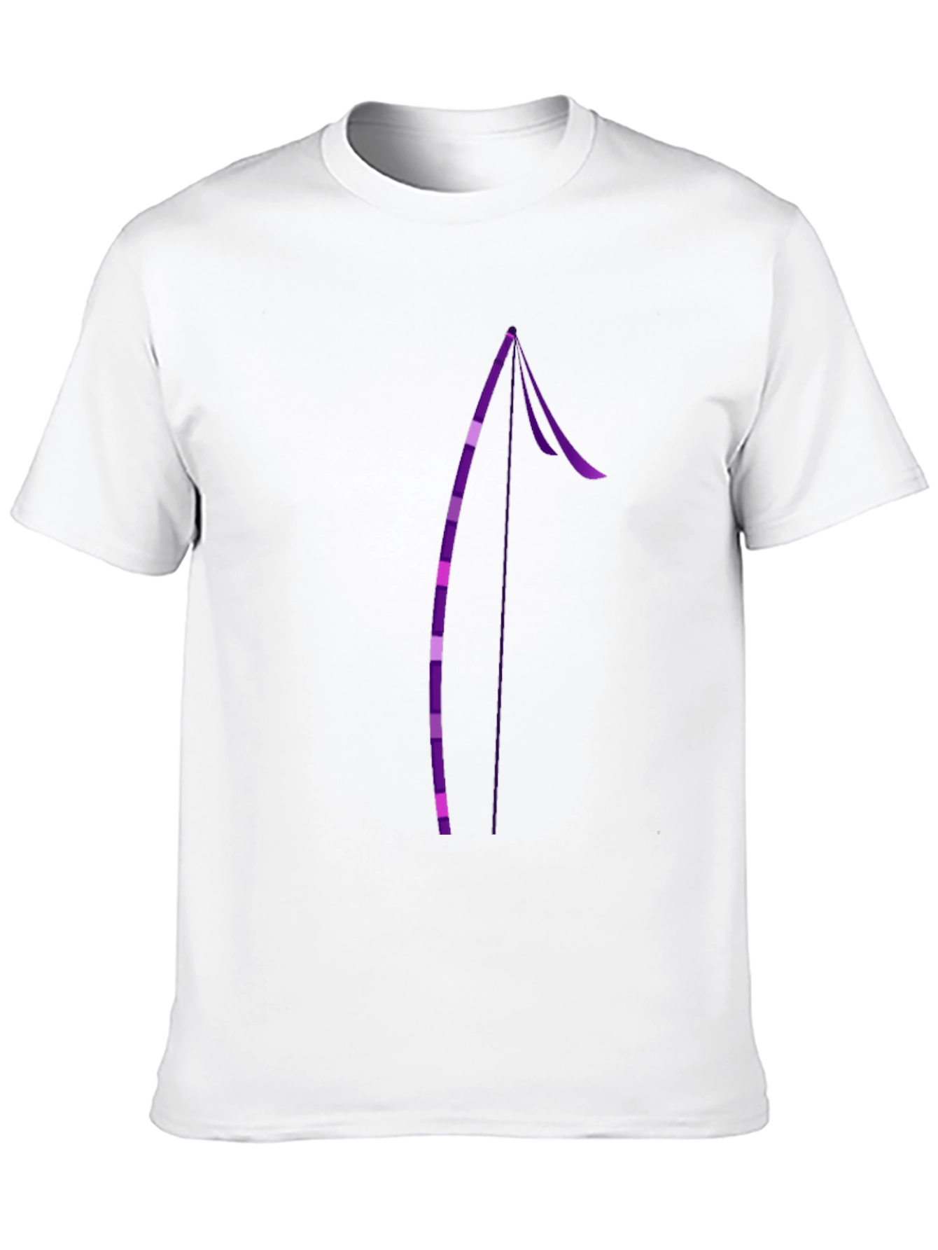 Stylish Black Tee with Purple Arrow Design