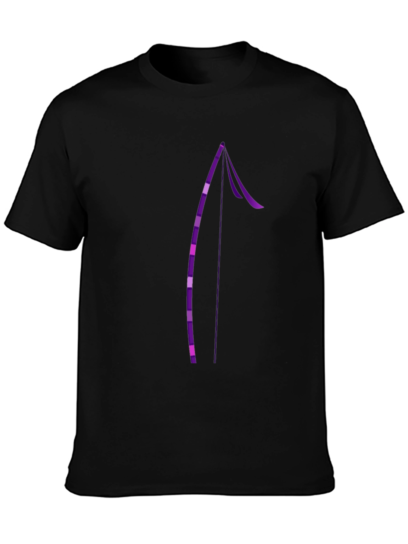 Stylish Black Tee with Purple Arrow Design