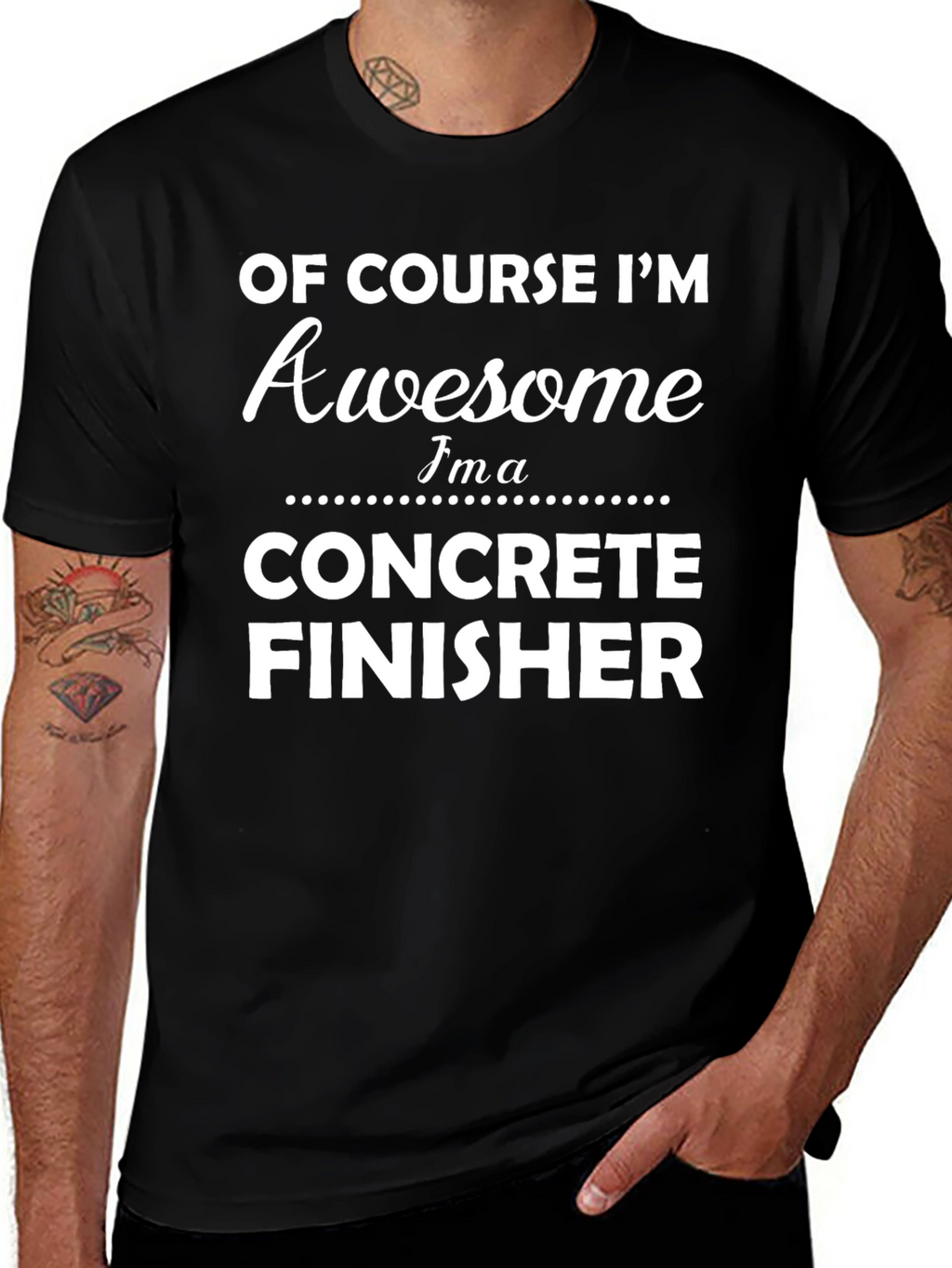 Awesome Concrete Finisher T-Shirt - Black