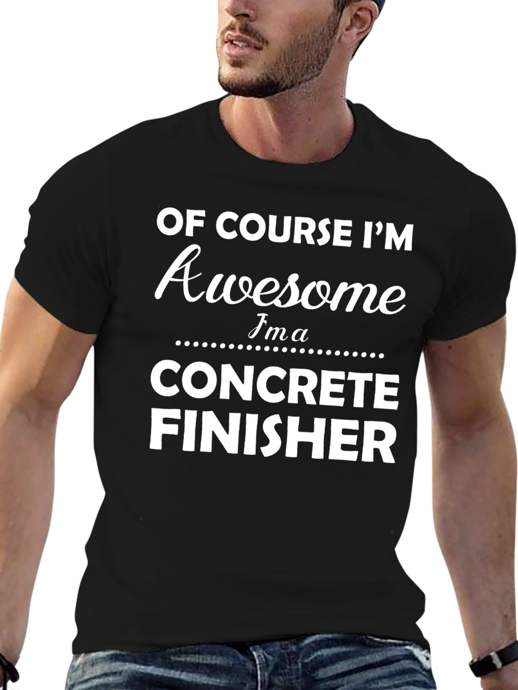 Awesome Concrete Finisher T-Shirt - Black