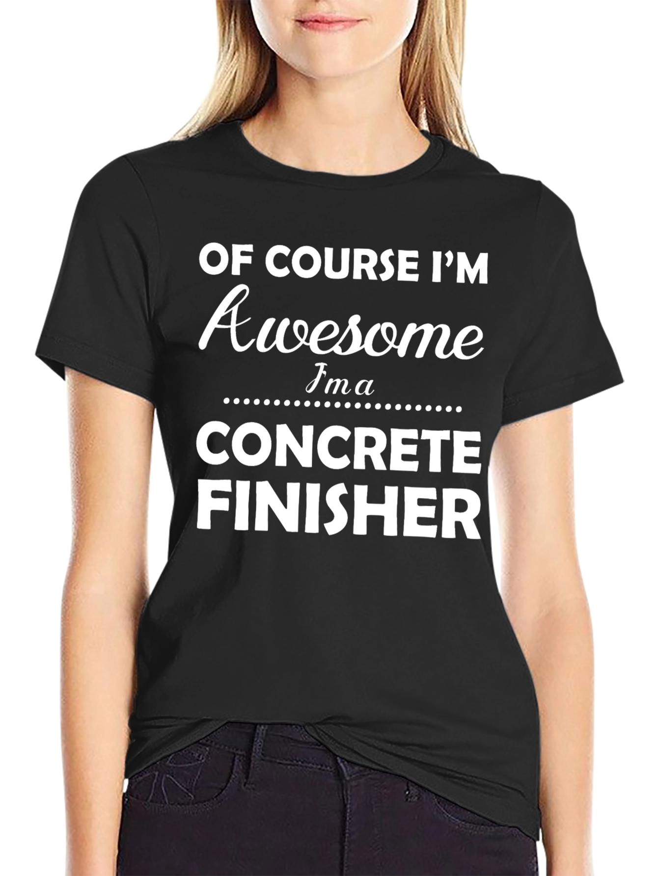 Awesome Concrete Finisher T-Shirt - Black