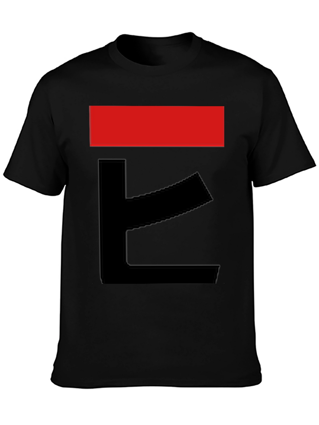 Abstract Graphic Tee - Bold Red & Black Design