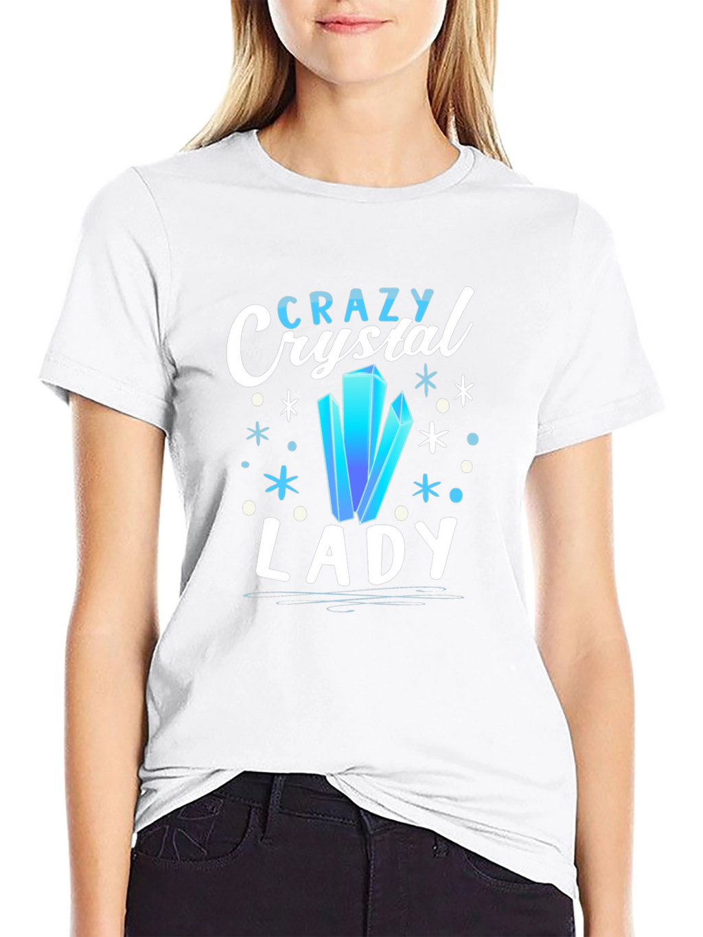 Crazy Crystal Lady Graphic T-Shirt