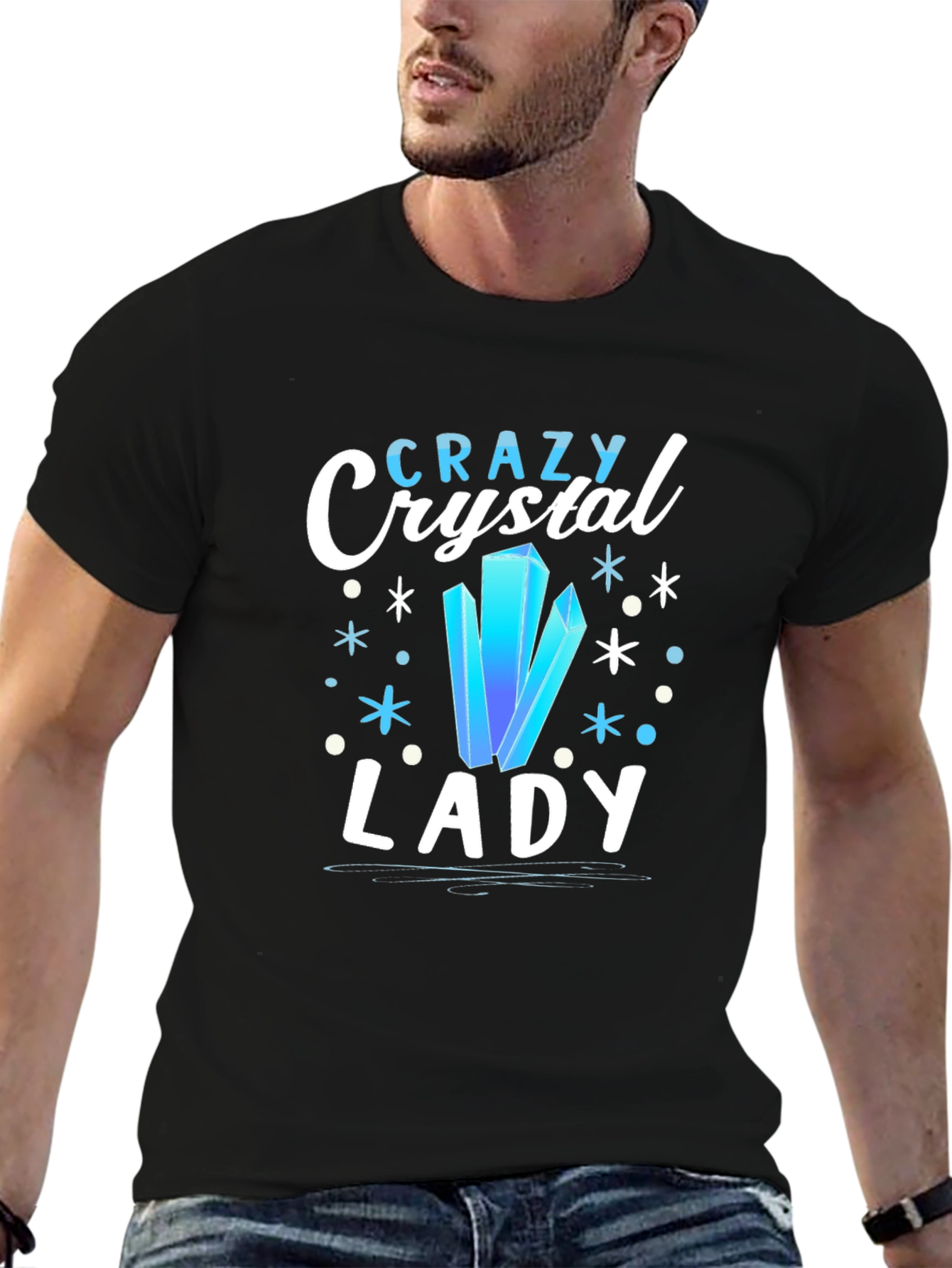 Crazy Crystal Lady Graphic T-Shirt