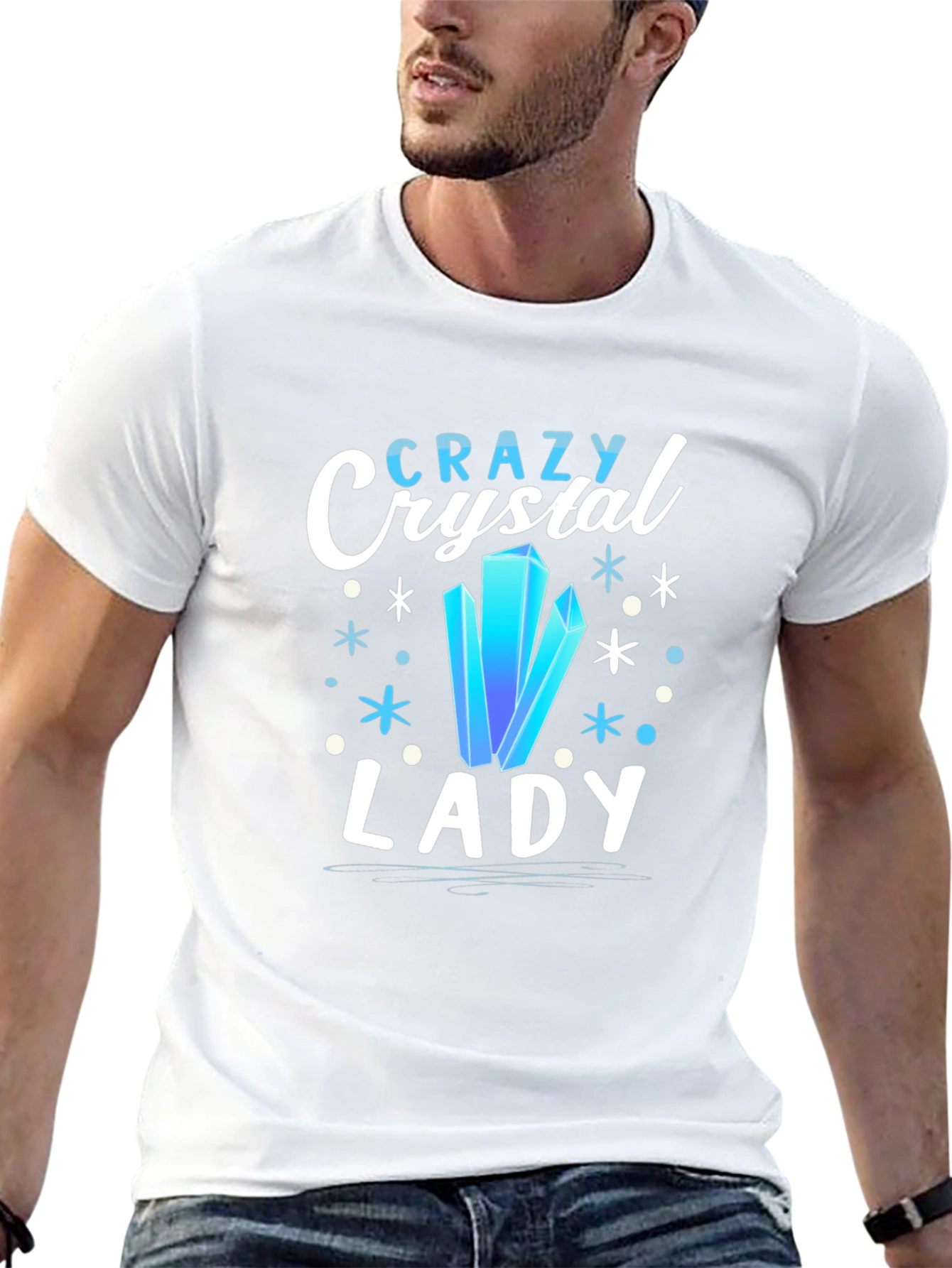 Crazy Crystal Lady Graphic T-Shirt