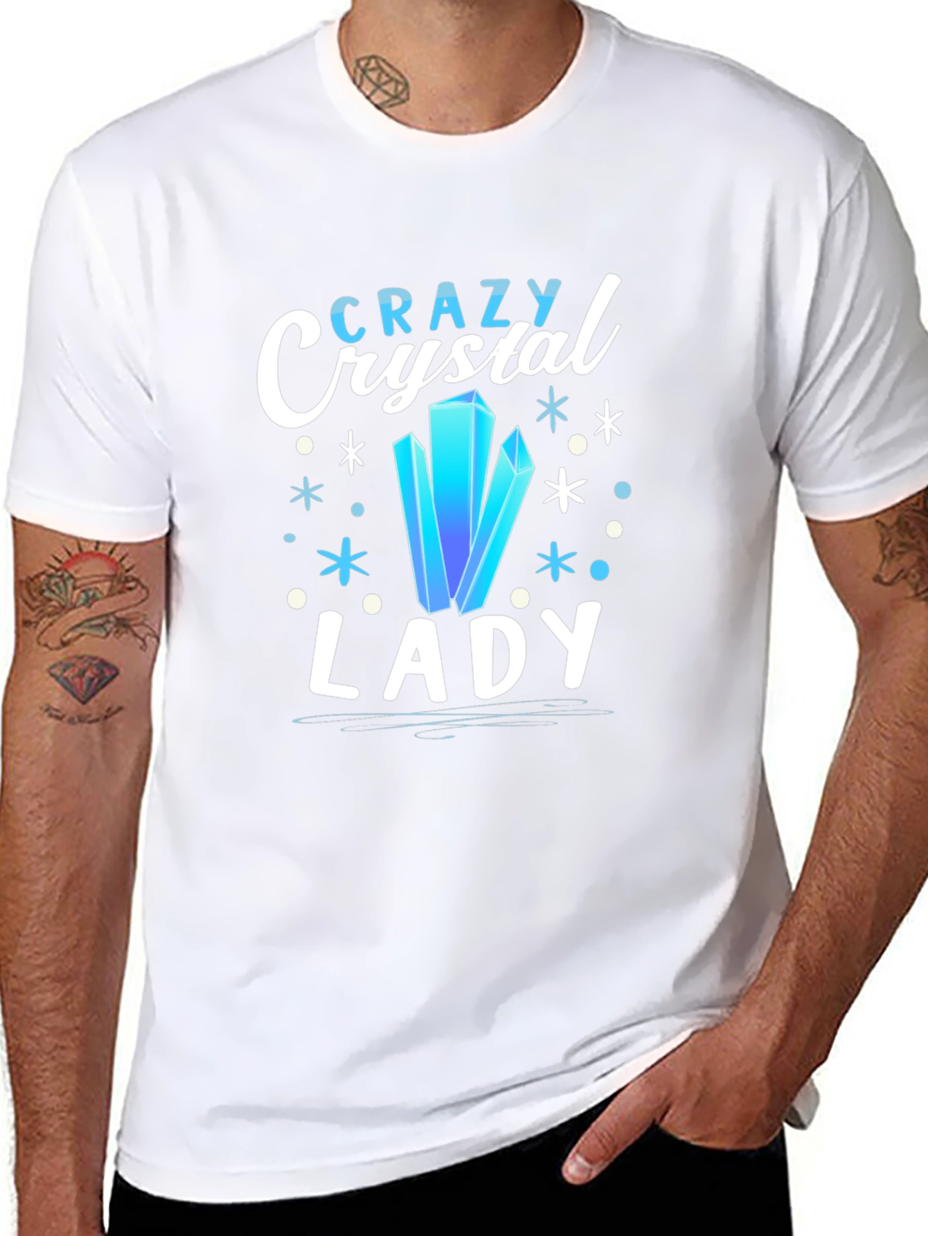 Crazy Crystal Lady Graphic T-Shirt