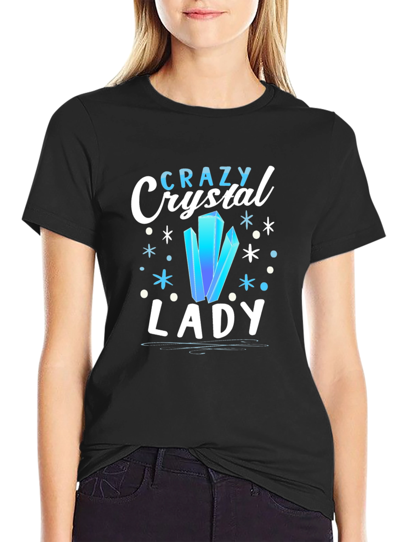 Crazy Crystal Lady Graphic T-Shirt
