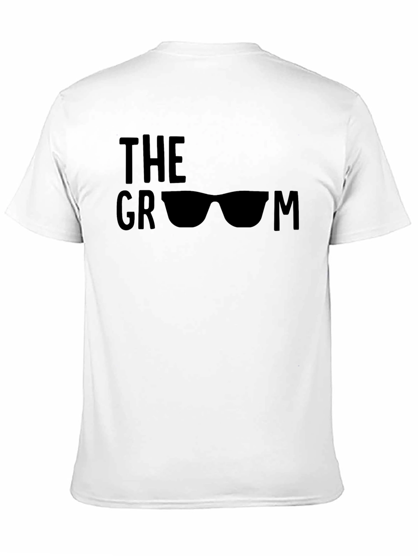 Cool Groom T-Shirt with Sunglasses Graphic - Black