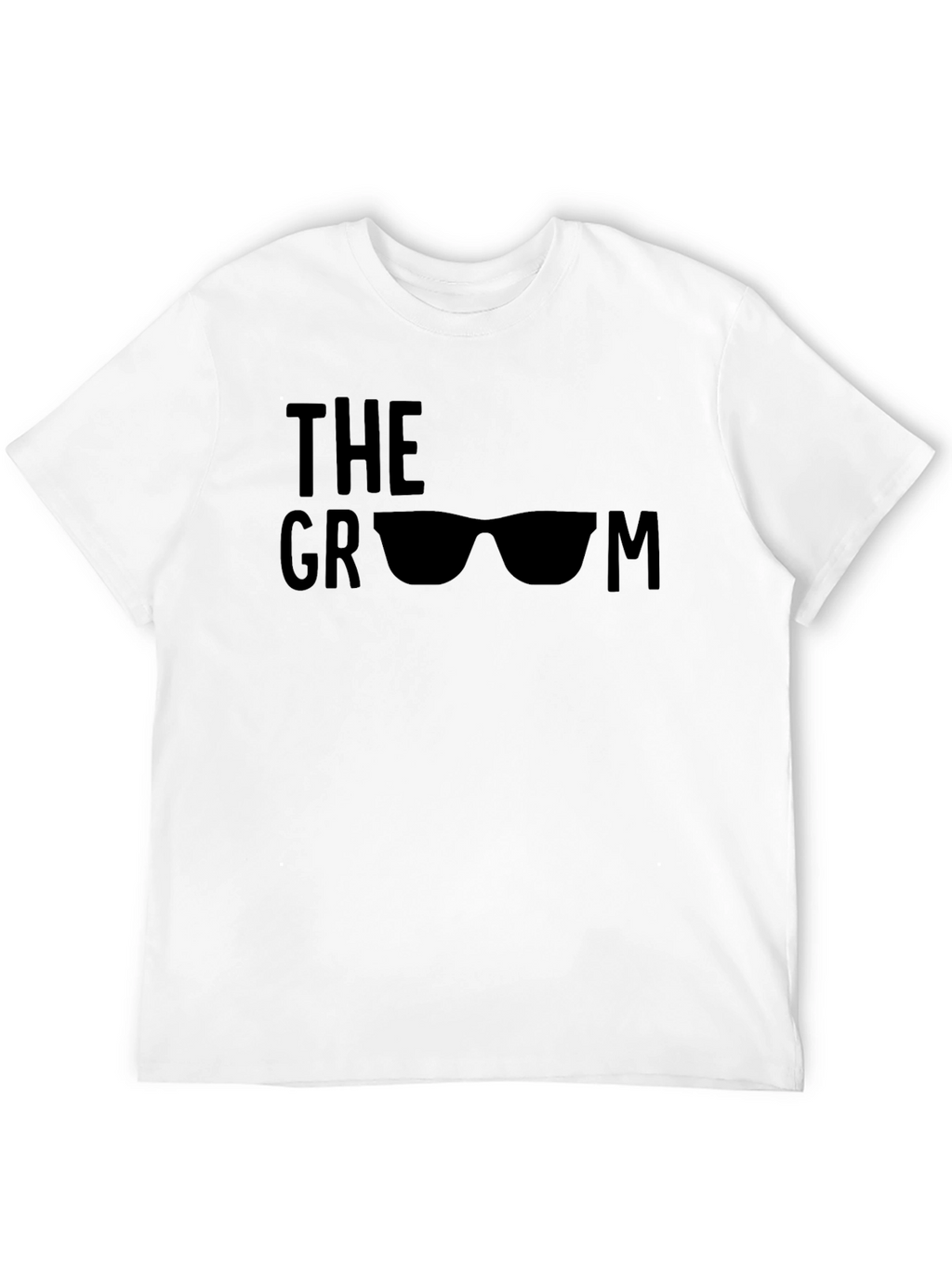 Cool Groom T-Shirt with Sunglasses Graphic - Black