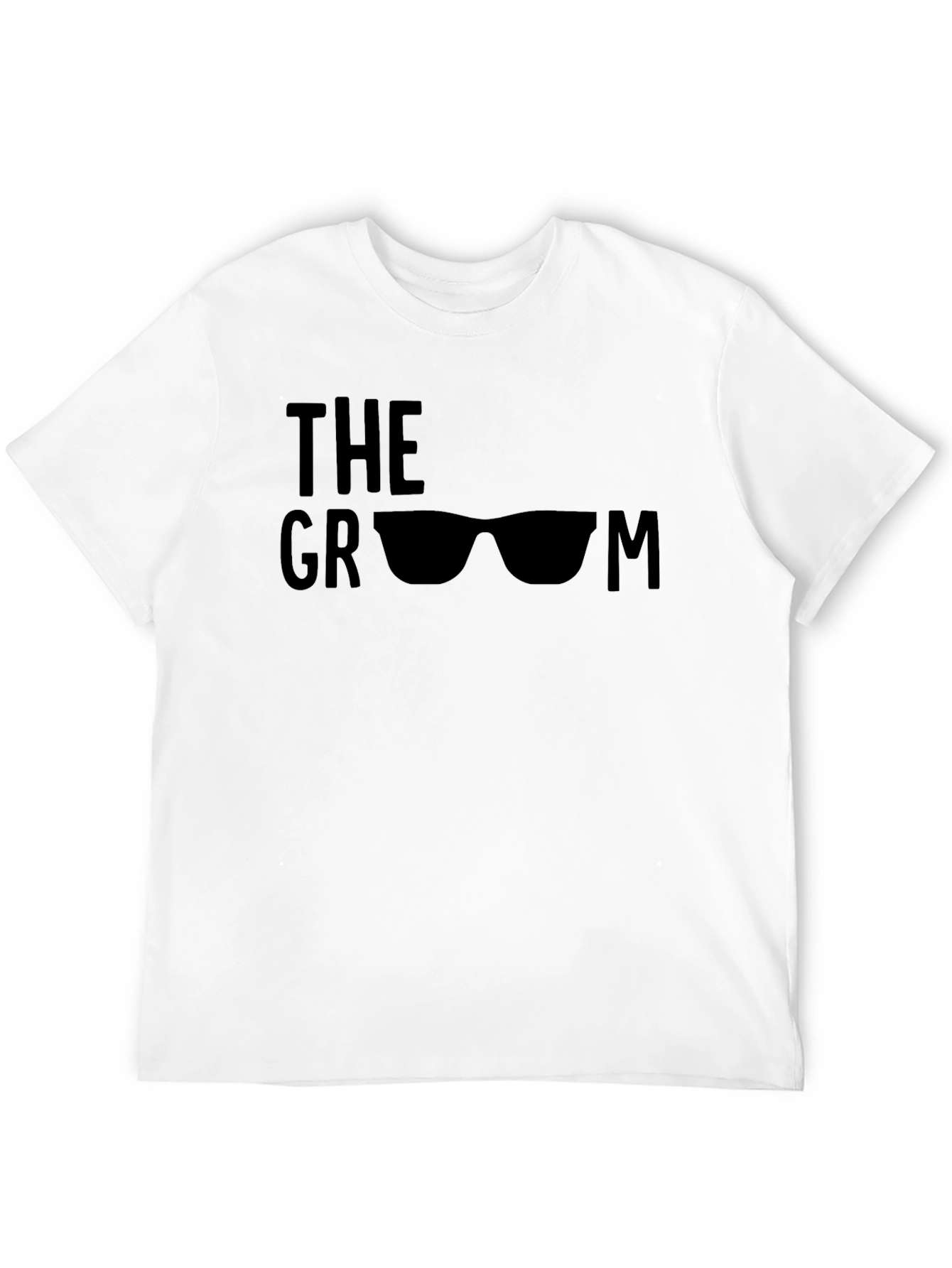 Cool Groom T-Shirt with Sunglasses Graphic - Black