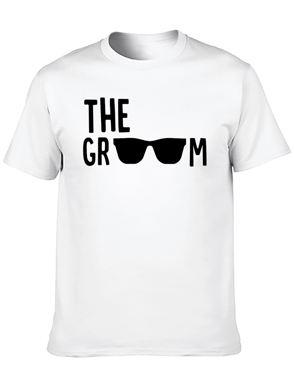 Cool Groom T-Shirt with Sunglasses Graphic - Black