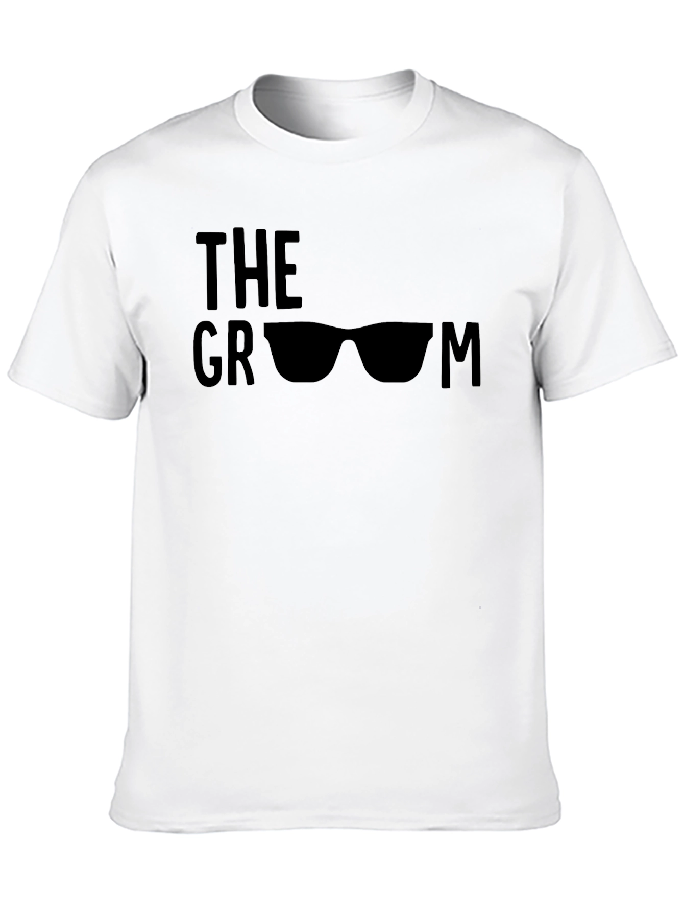 Cool Groom T-Shirt with Sunglasses Graphic - Black