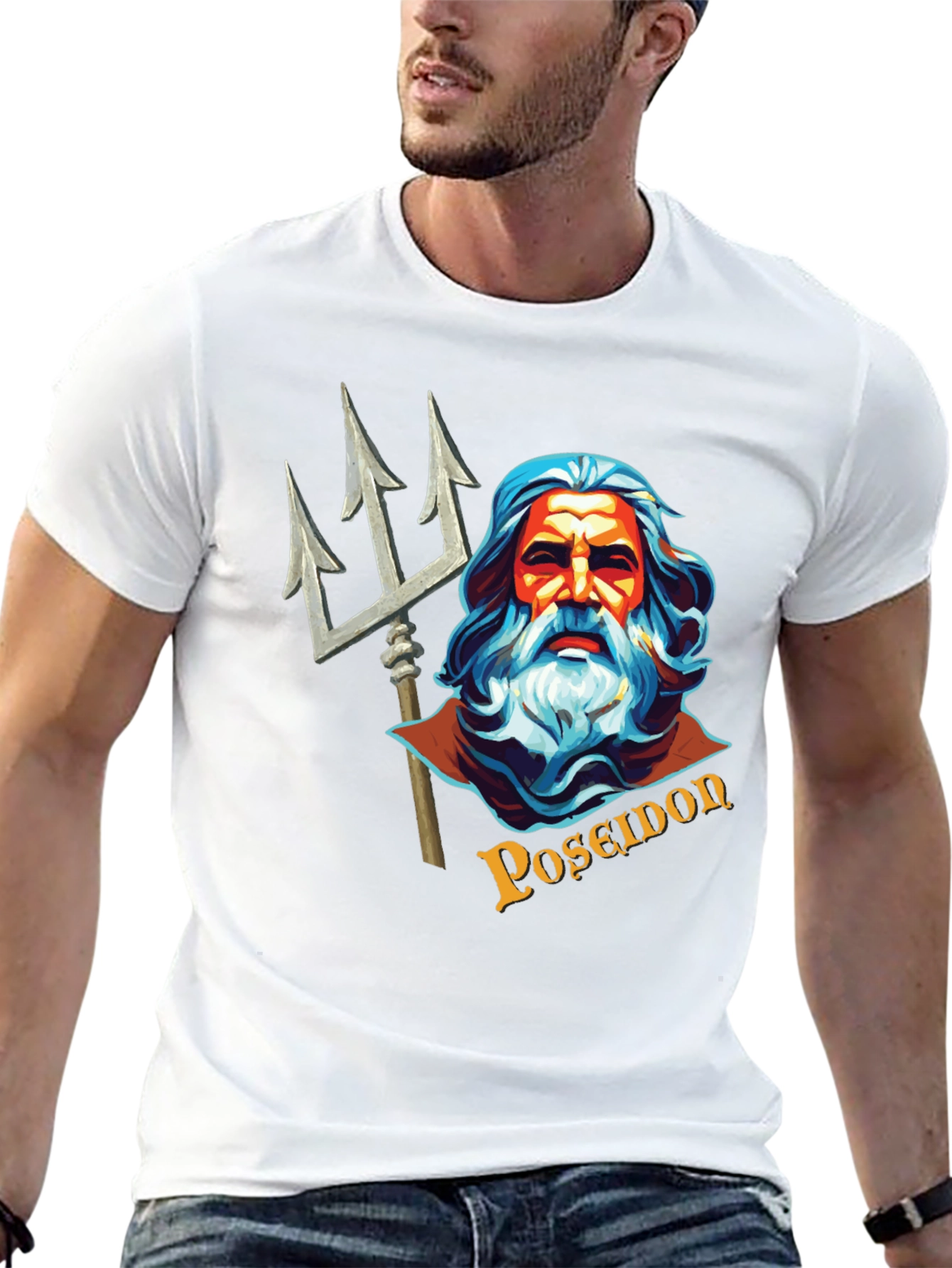 Poseidon Graphic Tee - Mythical Sea God T-Shirt