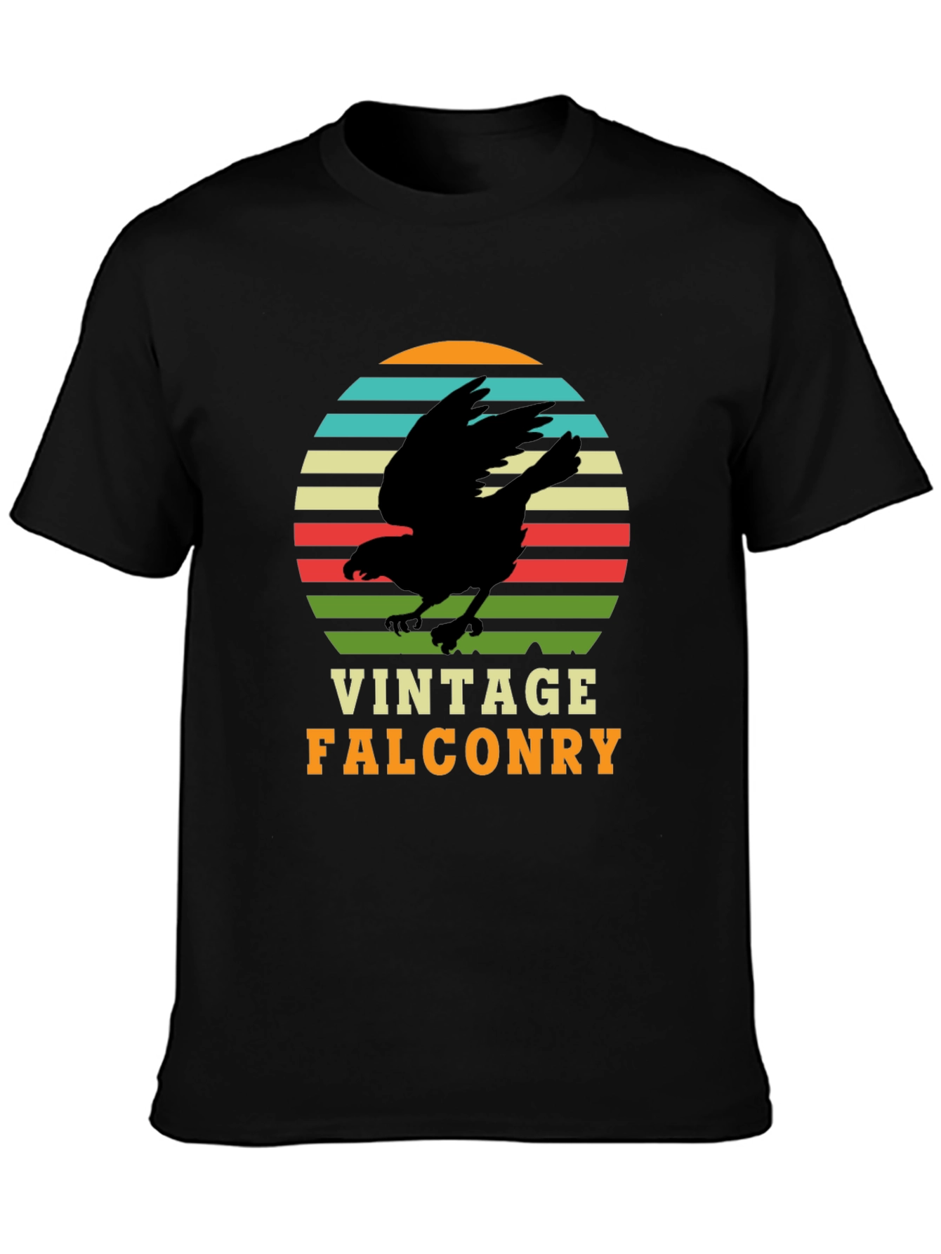 Vintage Falconry Graphic Tee - Retro Bird Lover T-Shirt