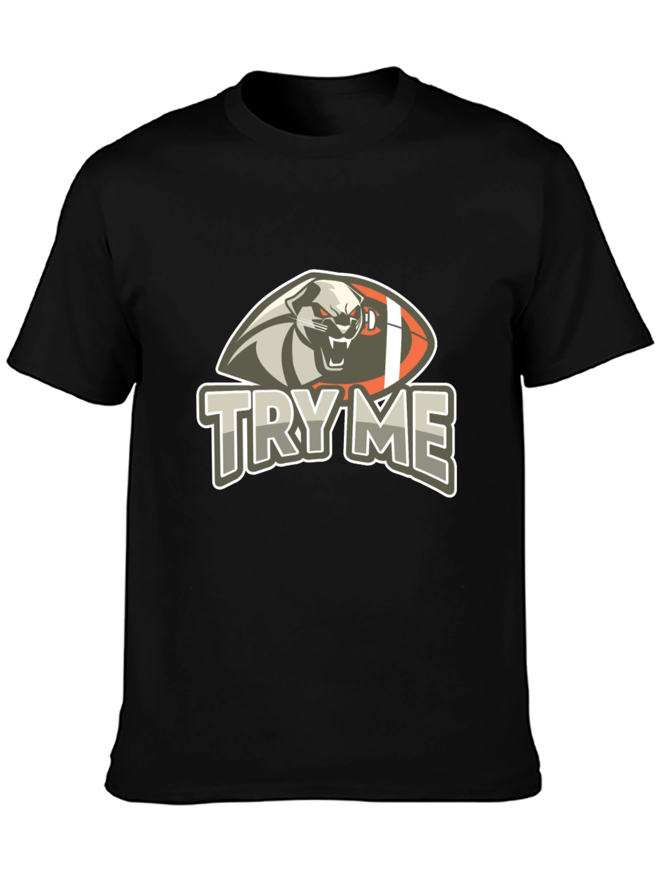 Try Me T-Shirt - Graphic Tee with Football Animal