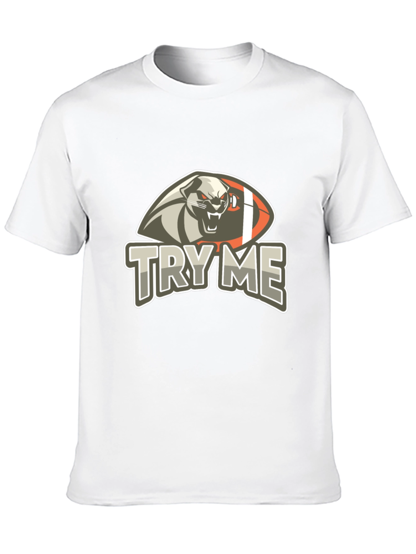 Try Me T-Shirt - Graphic Tee with Football Animal