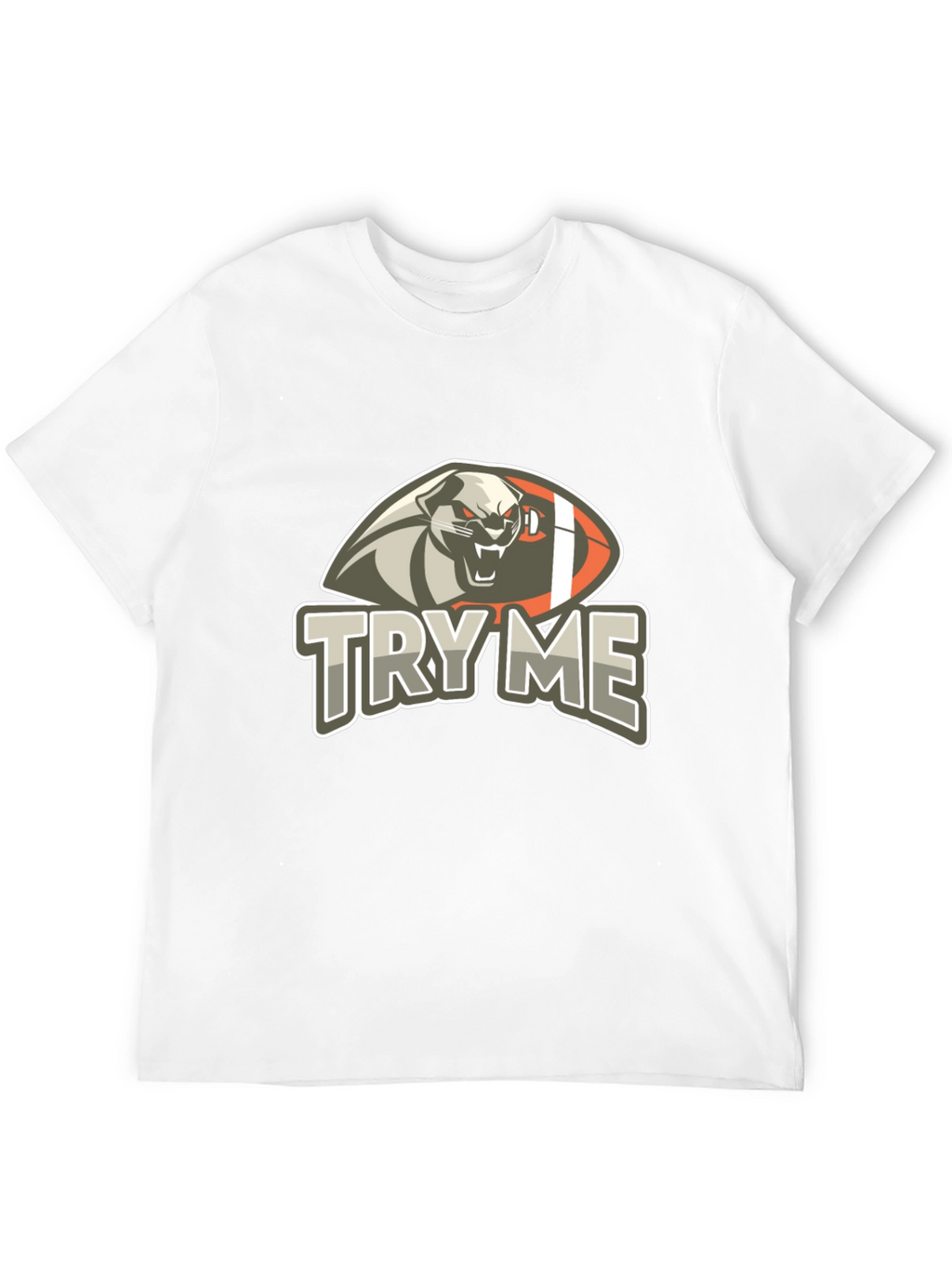 Try Me T-Shirt - Graphic Tee with Football Animal