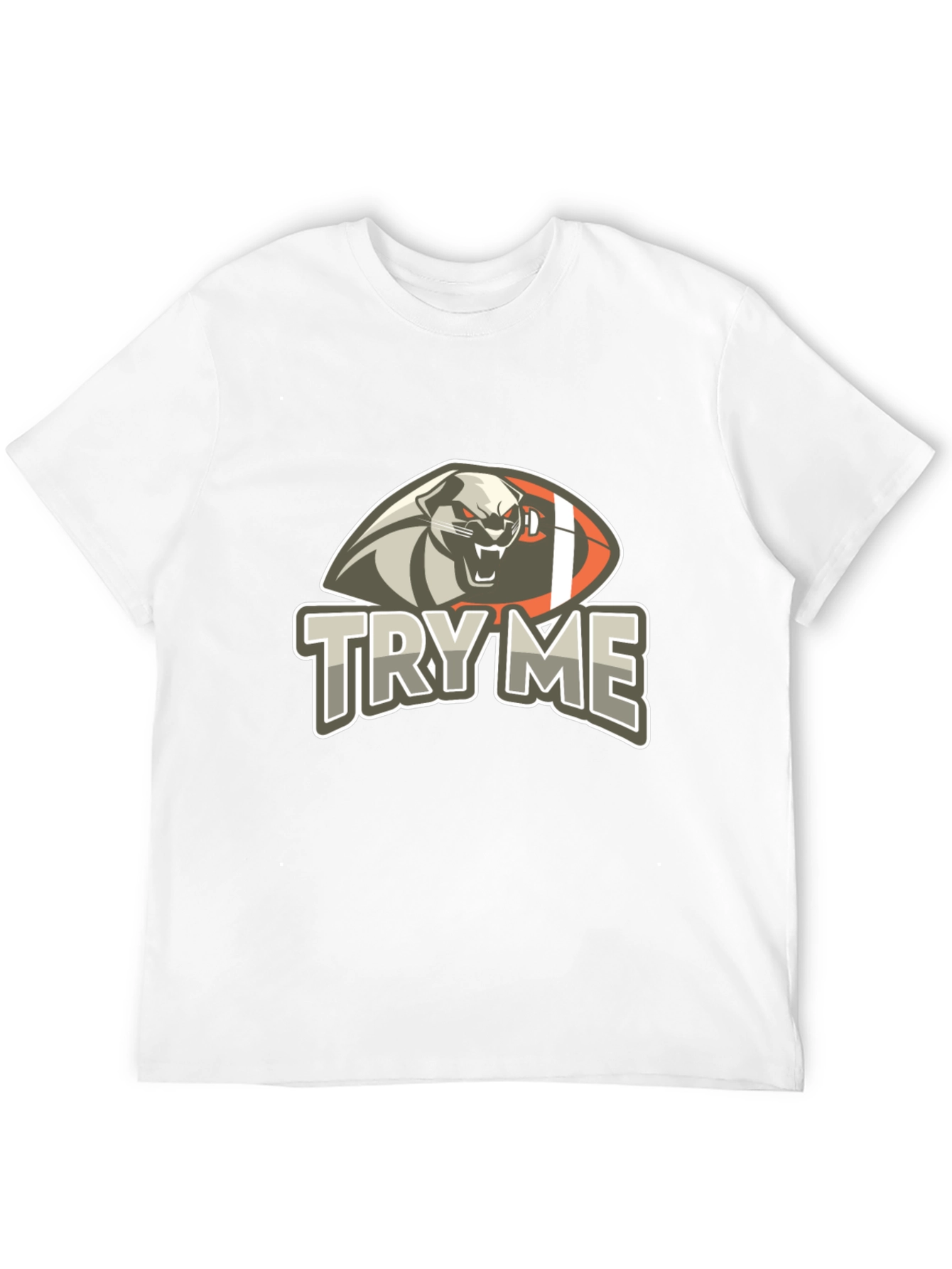 Try Me T-Shirt - Graphic Tee with Football Animal