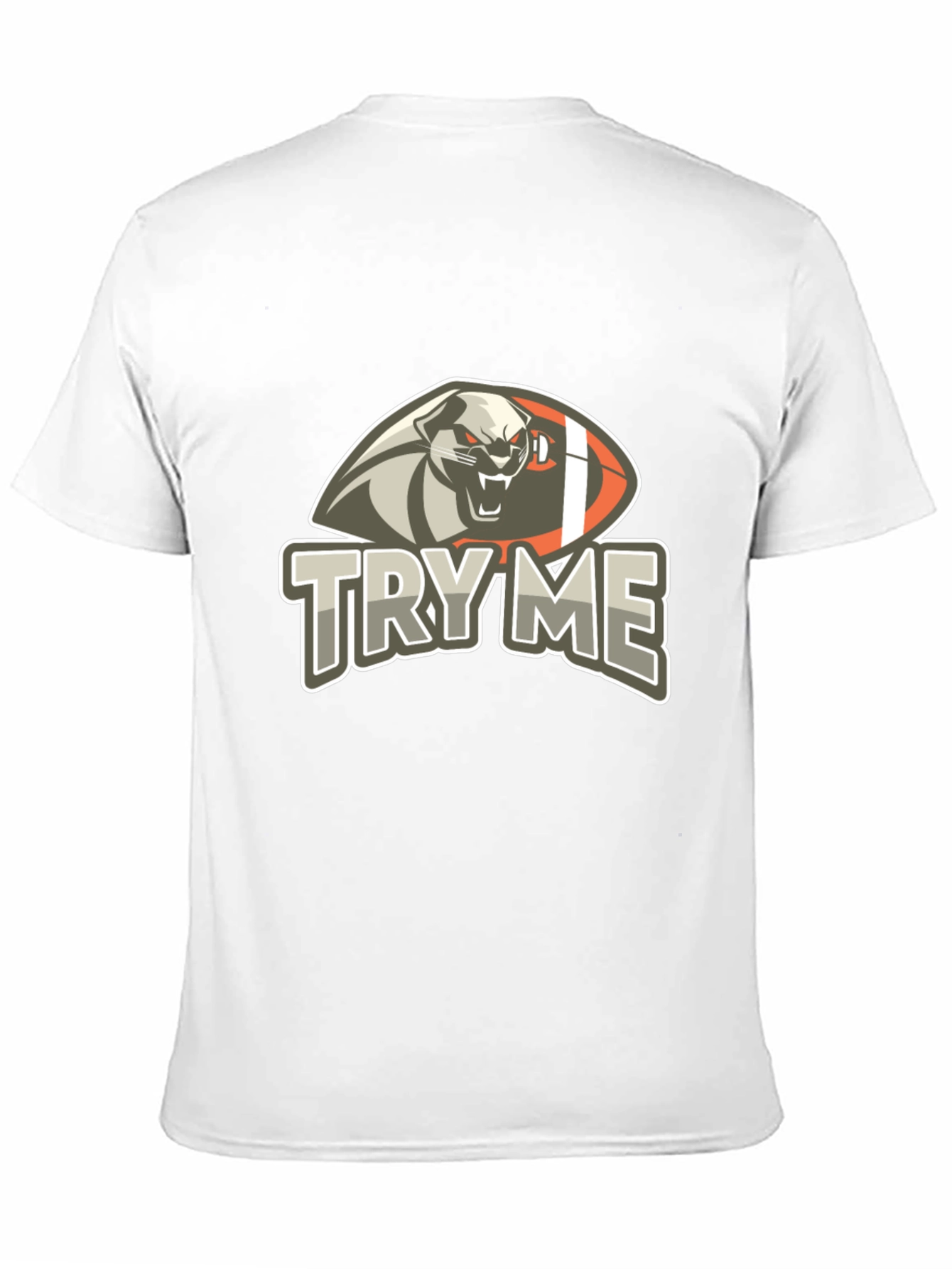 Try Me T-Shirt - Graphic Tee with Football Animal