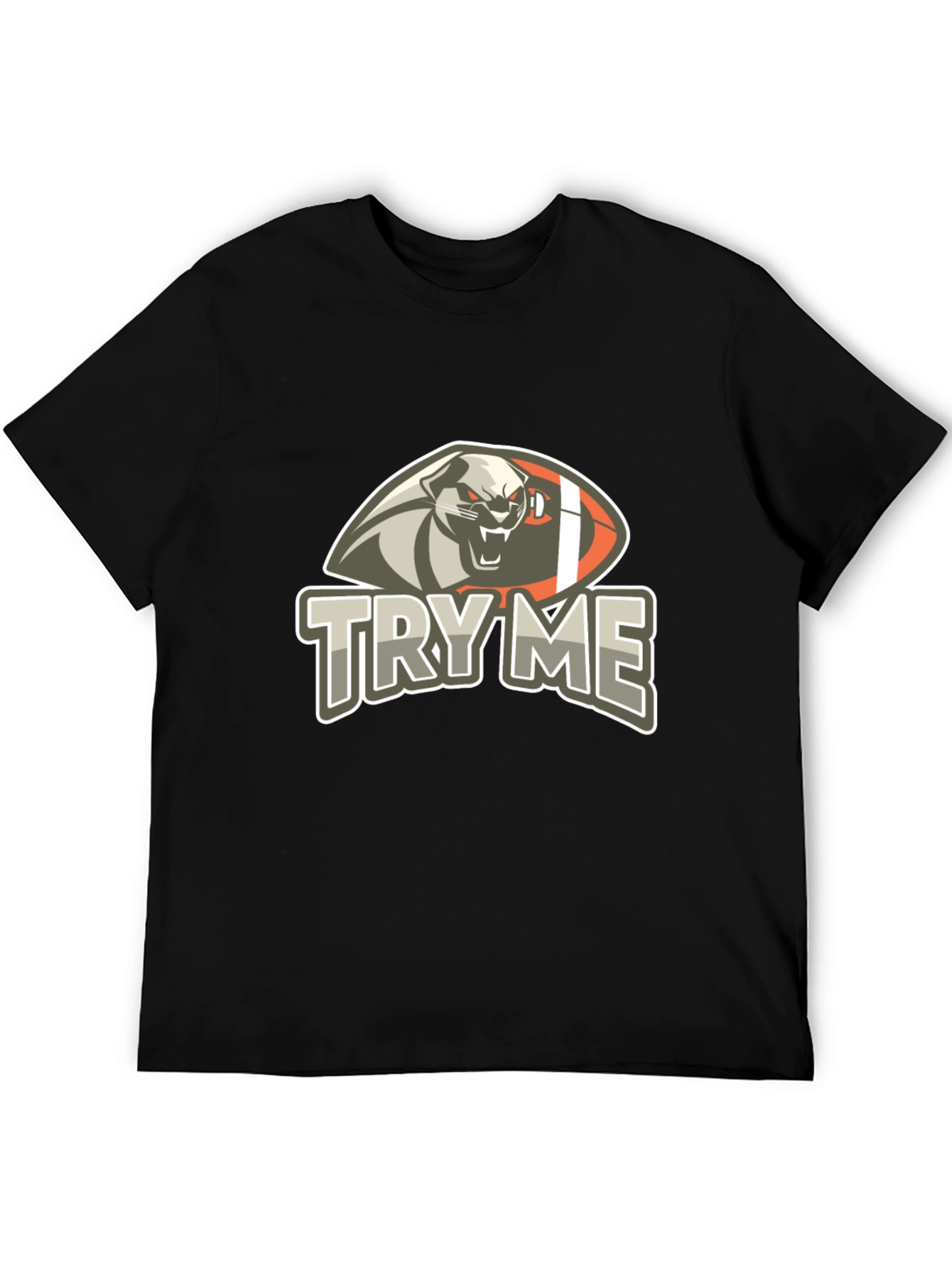 Try Me T-Shirt - Graphic Tee with Football Animal