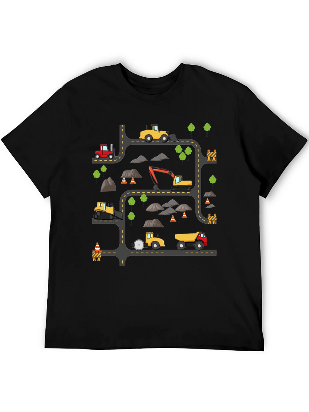 Construction Vehicle Graphic T-Shirt