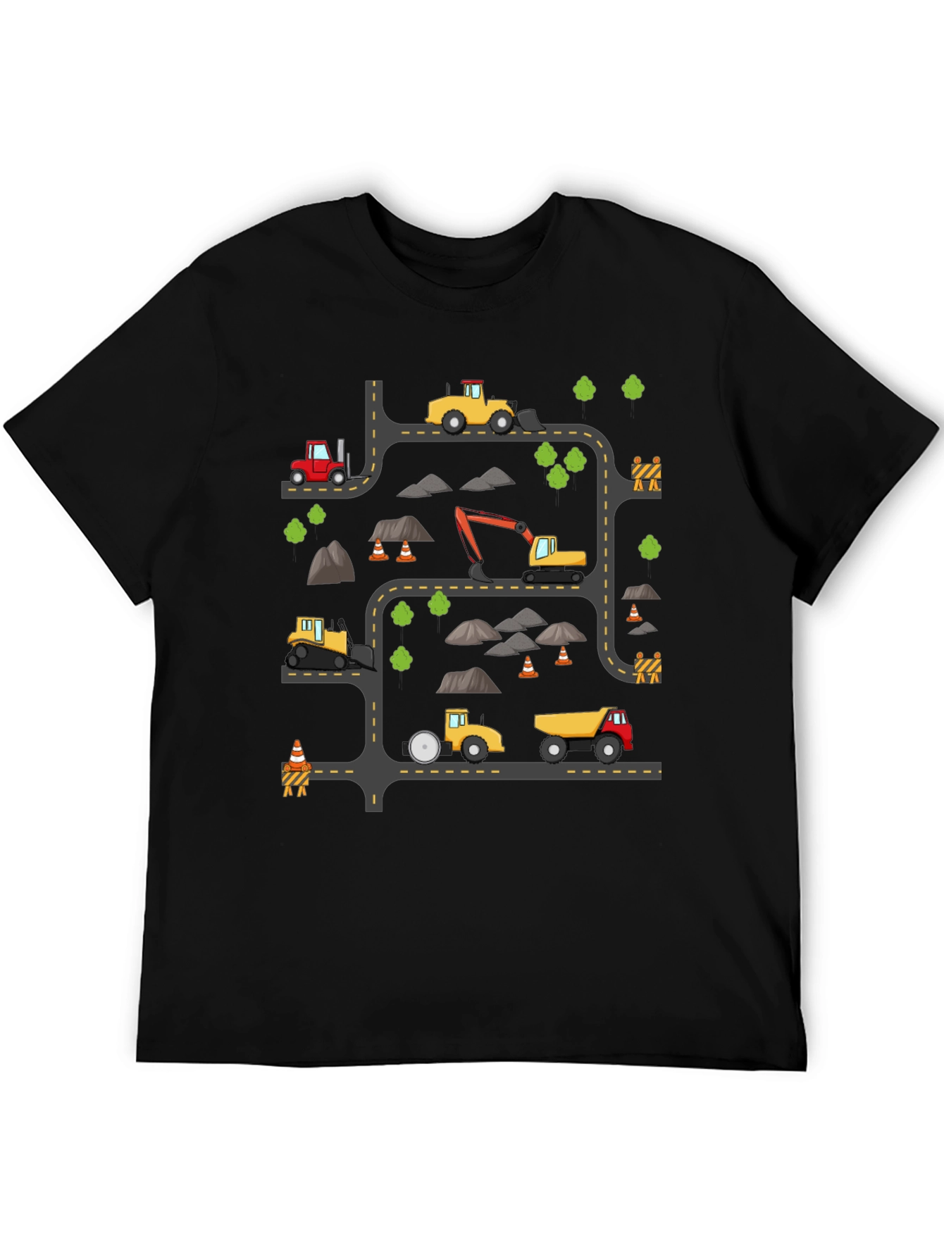 Construction Vehicle Graphic T-Shirt