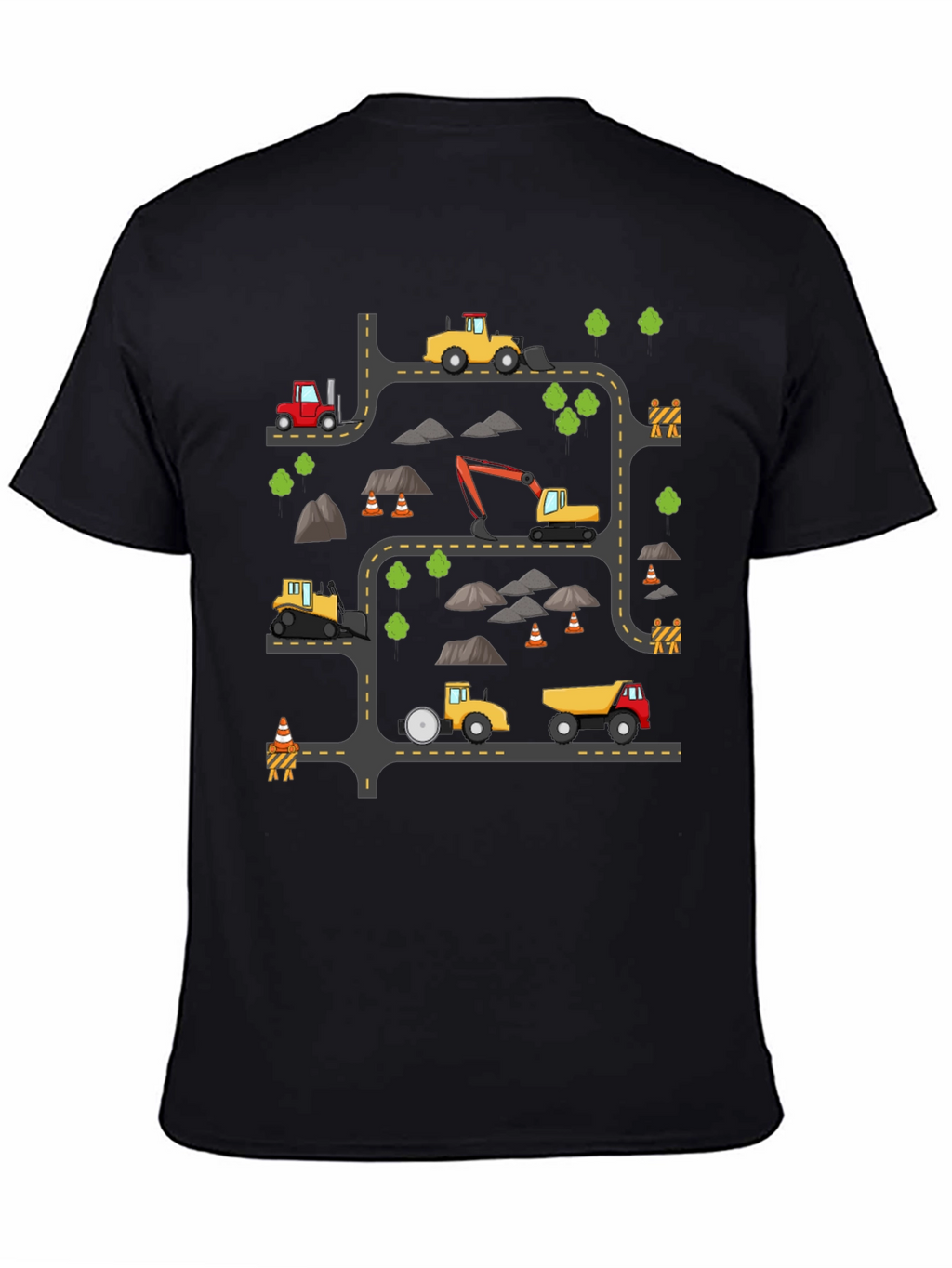Construction Vehicle Graphic T-Shirt