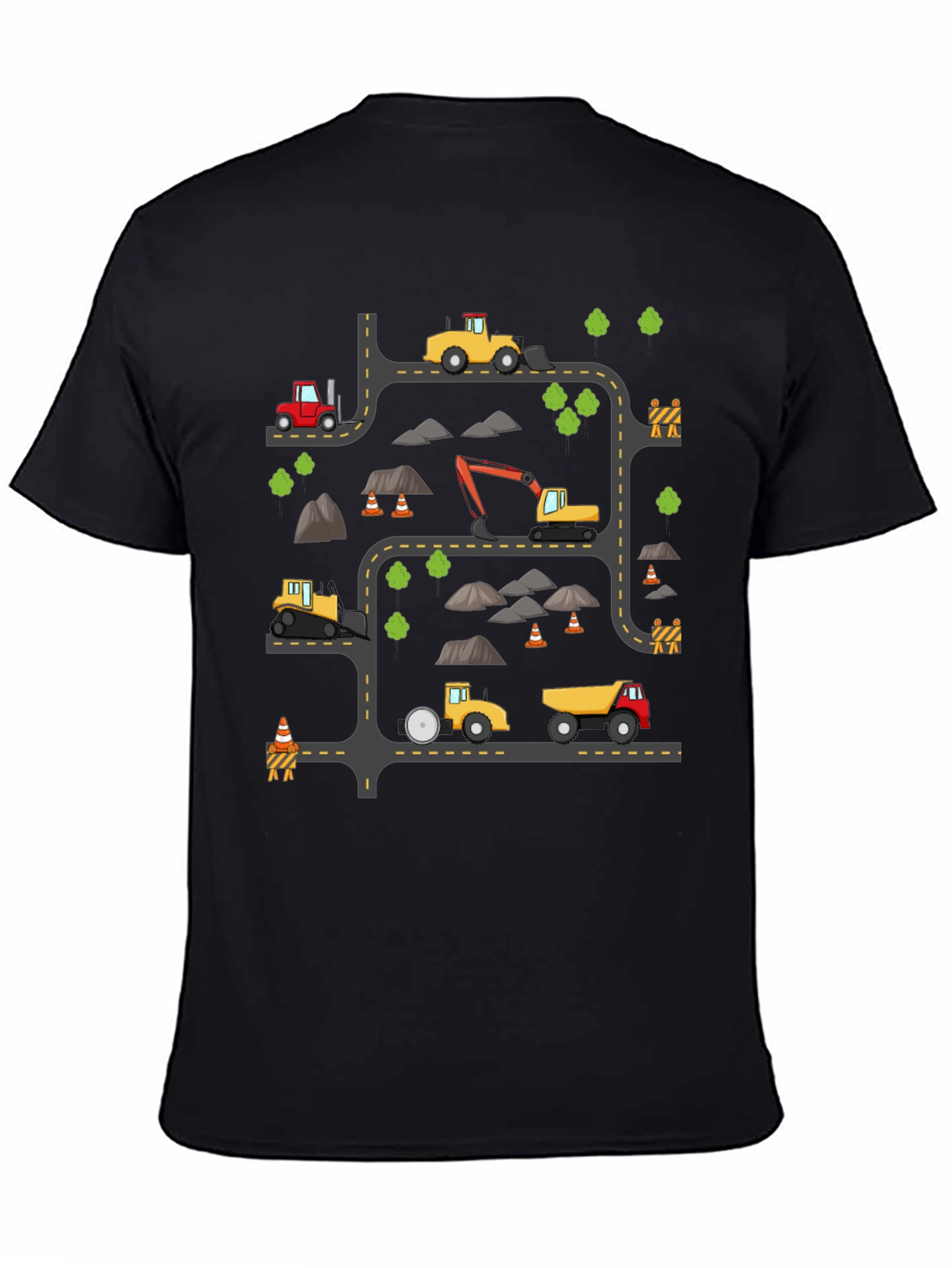 Construction Vehicle Graphic T-Shirt
