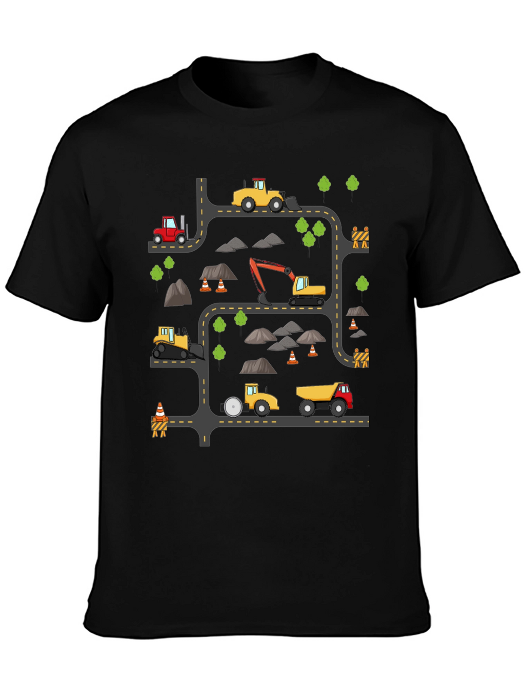 Construction Vehicle Graphic T-Shirt