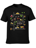 Construction Vehicle Graphic T-Shirt