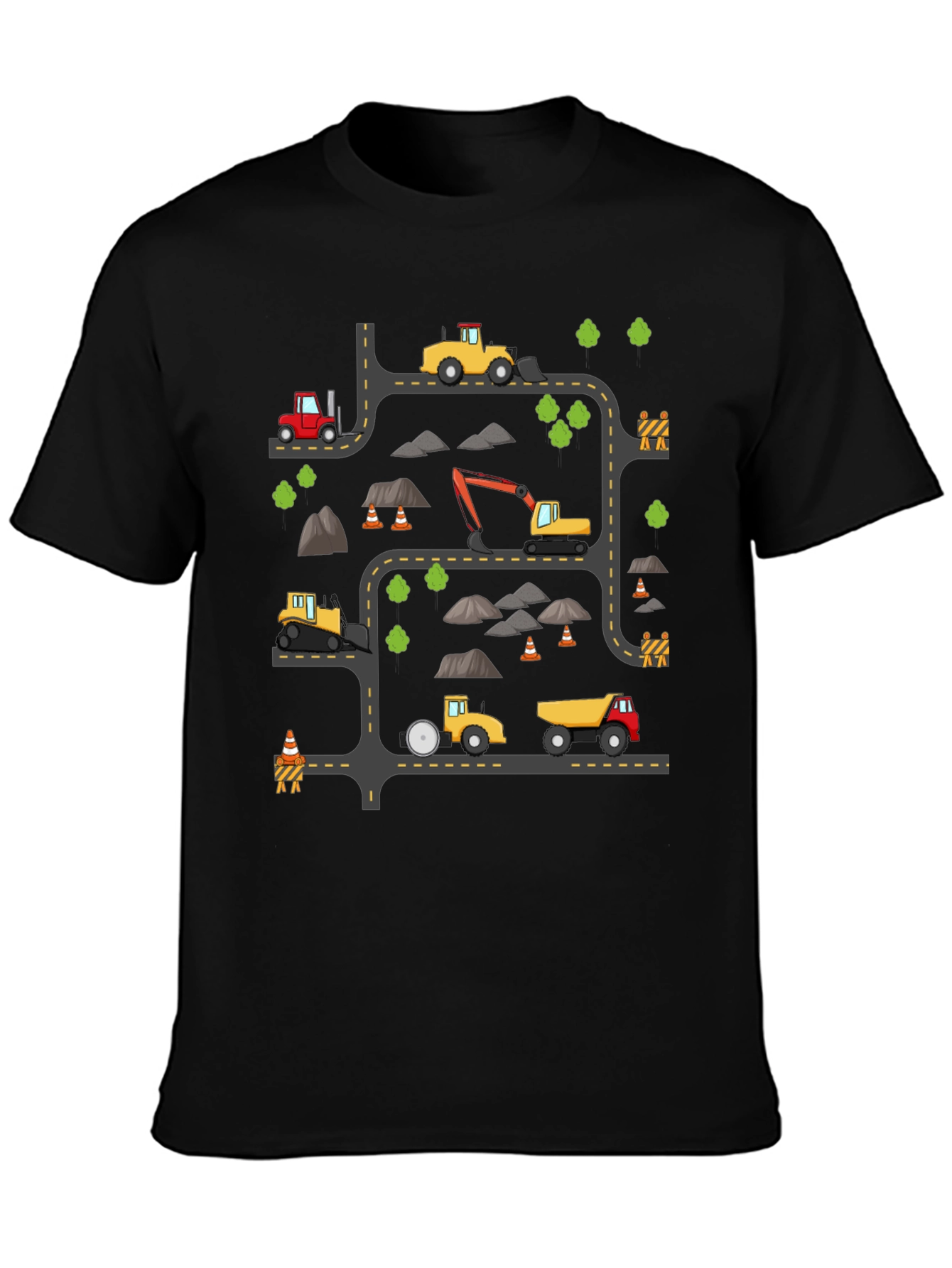 Construction Vehicle Graphic T-Shirt